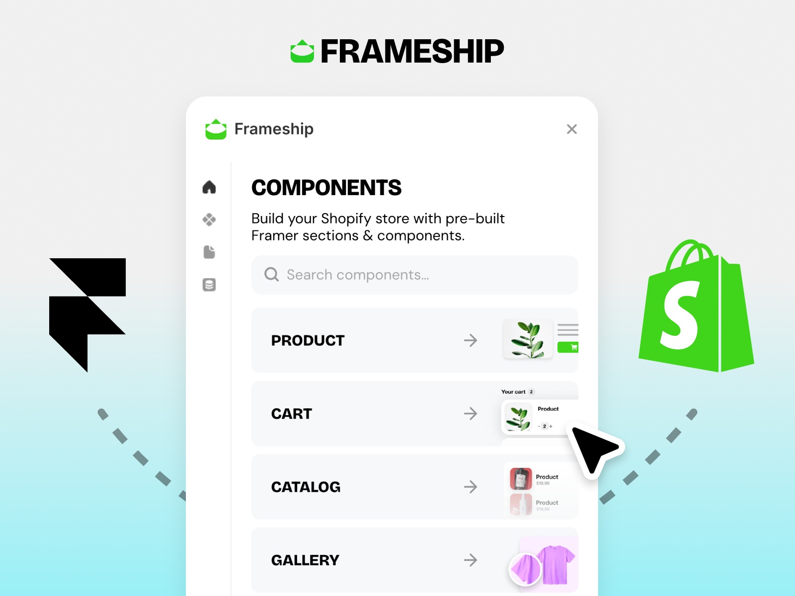 Thumbnail 1 for Frameship, a Framer Marketplace template by Insert Frame.