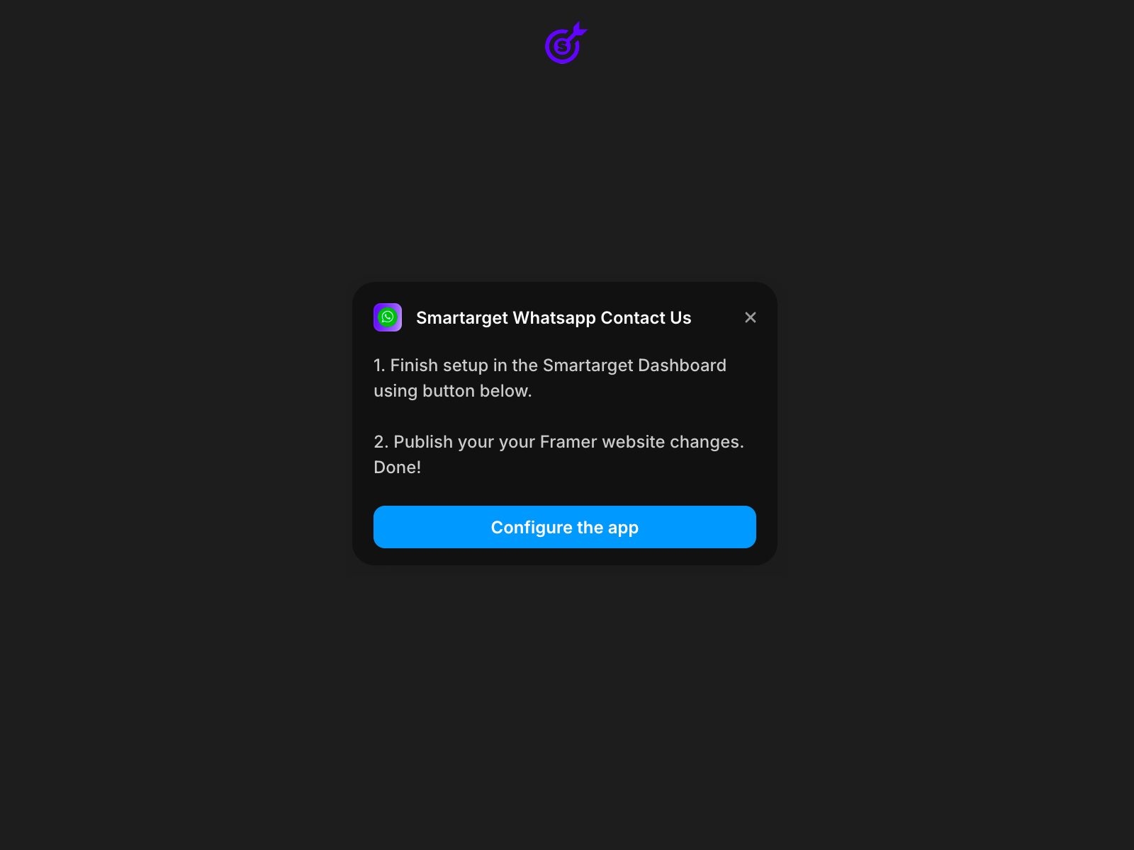 Screenshot 3 for Smartarget Whatsapp Contact Us, a Framer Marketplace plugin by Smartarget.
