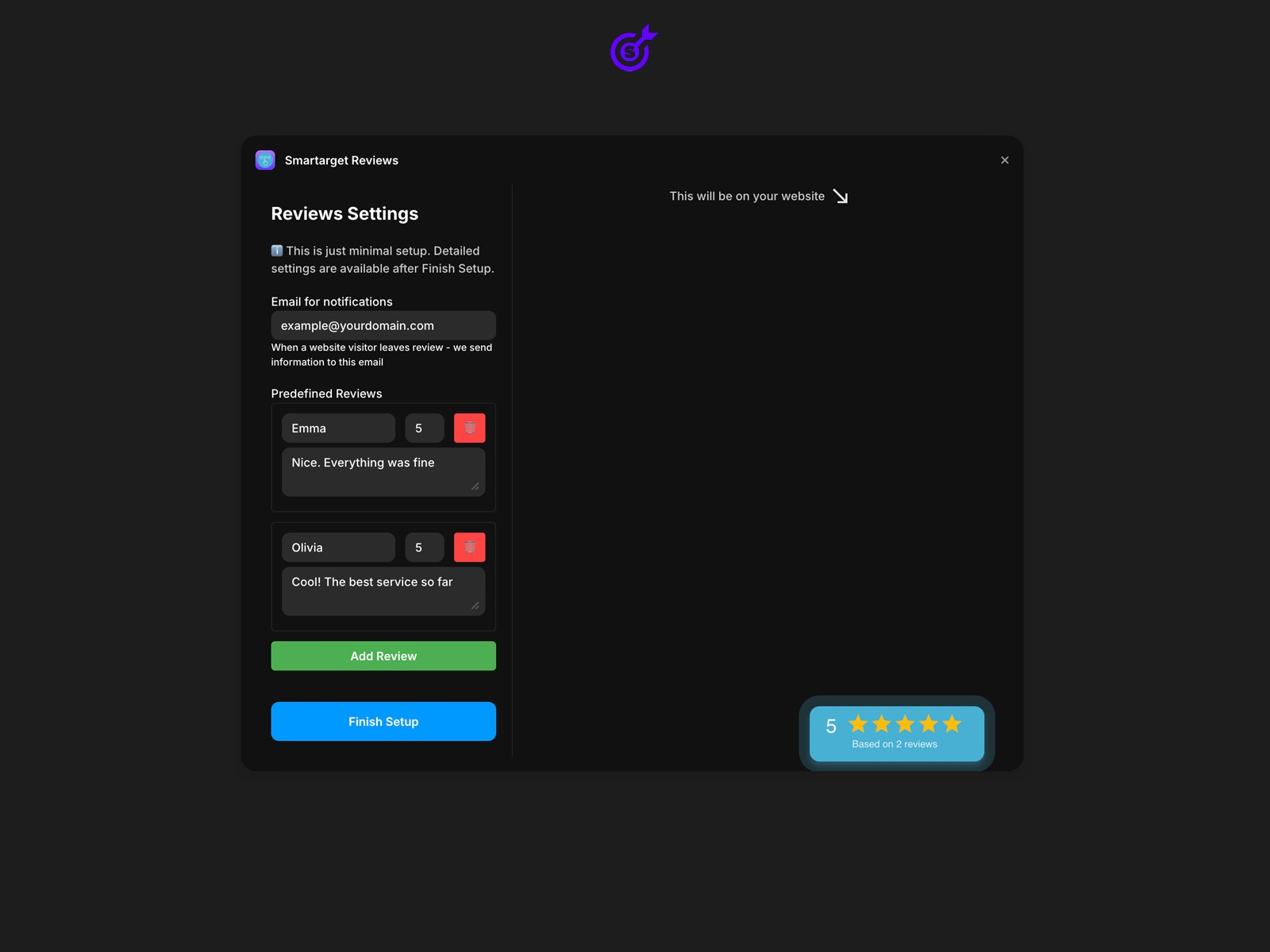 Thumbnail 2 for Smartarget Reviews, a Framer Marketplace plugin by Smartarget.