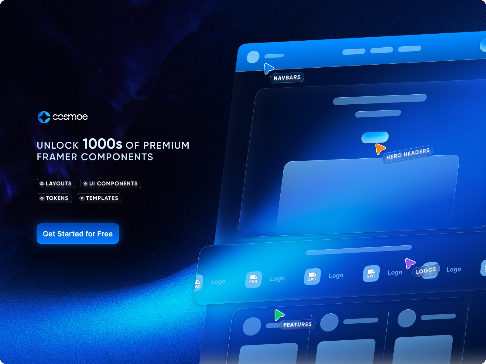Thumbnail 1 for Cosmoe, a Framer Marketplace template by Cosmoe.