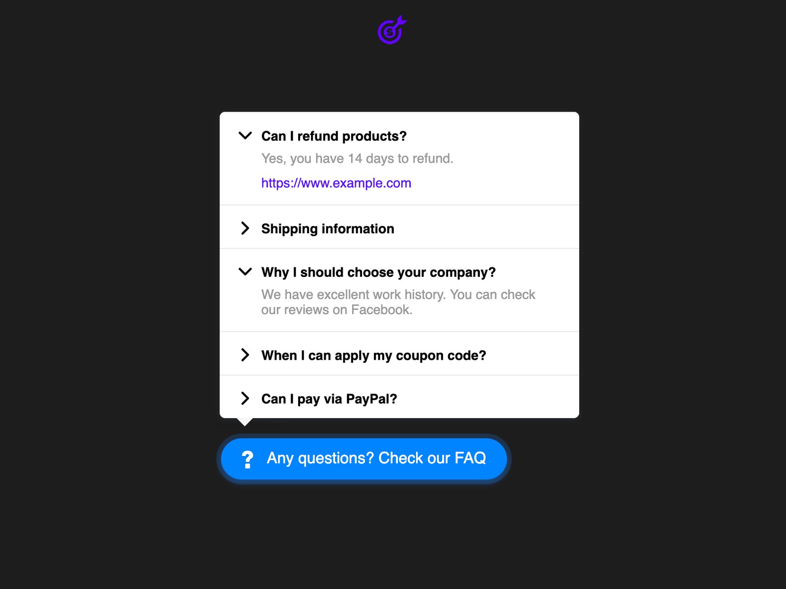 Thumbnail 1 for Smartarget FAQ, a Framer Marketplace plugin by Smartarget.