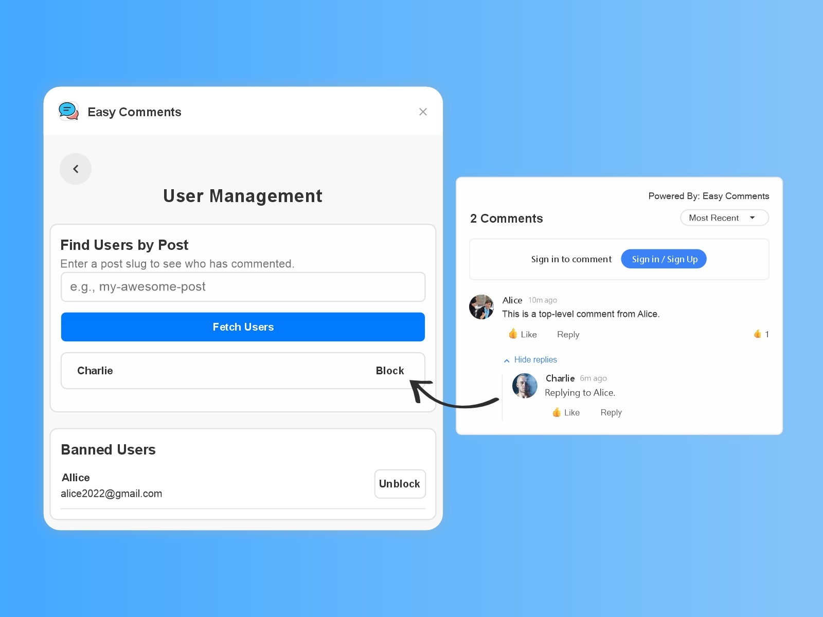 Screenshot 3 for Easy Comments, a Framer Marketplace plugin by shahkar khan.