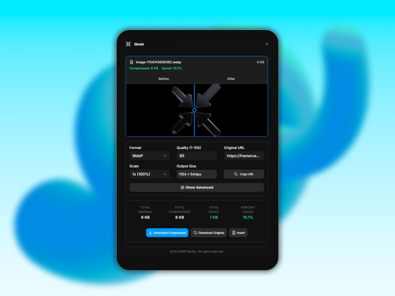 Thumbnail 1 for Skwiz - Image Compression, a Framer Marketplace template by Johnathan B..