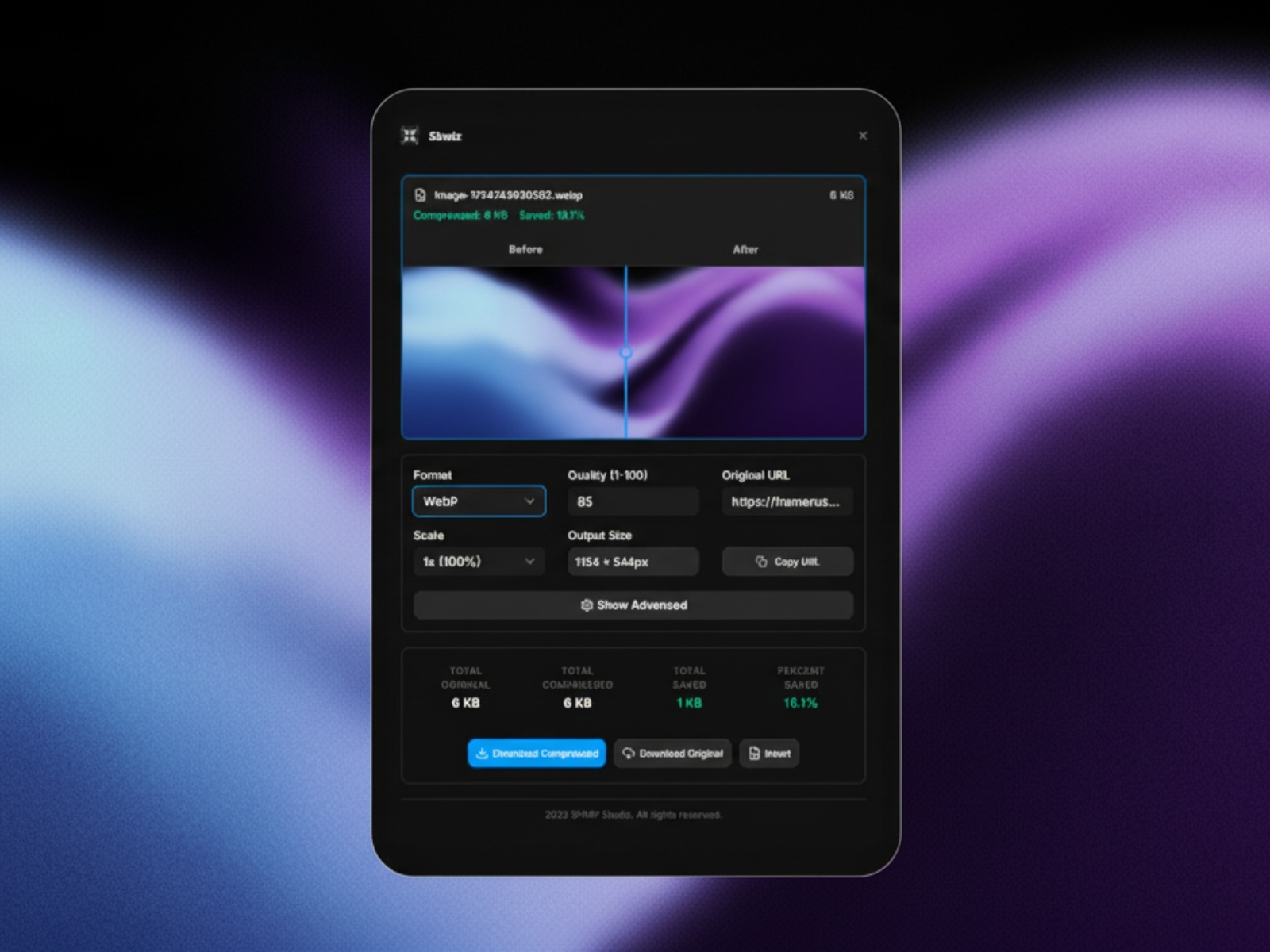 Thumbnail 1 for Skwiz - Image Compression, a Framer Marketplace plugin by Johnathan B..