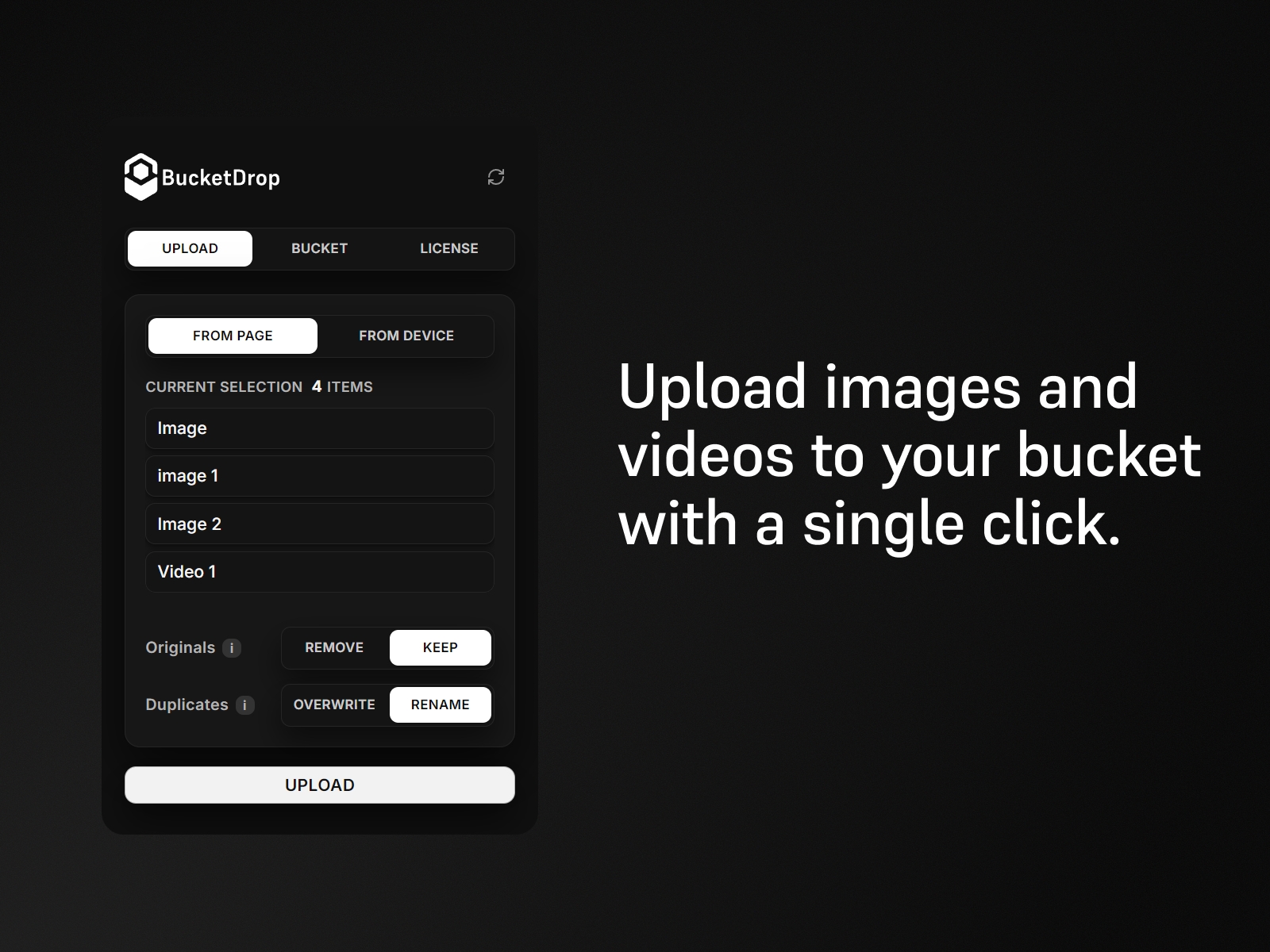 Thumbnail 2 for BucketDrop, a Framer Marketplace template by FRMHX.