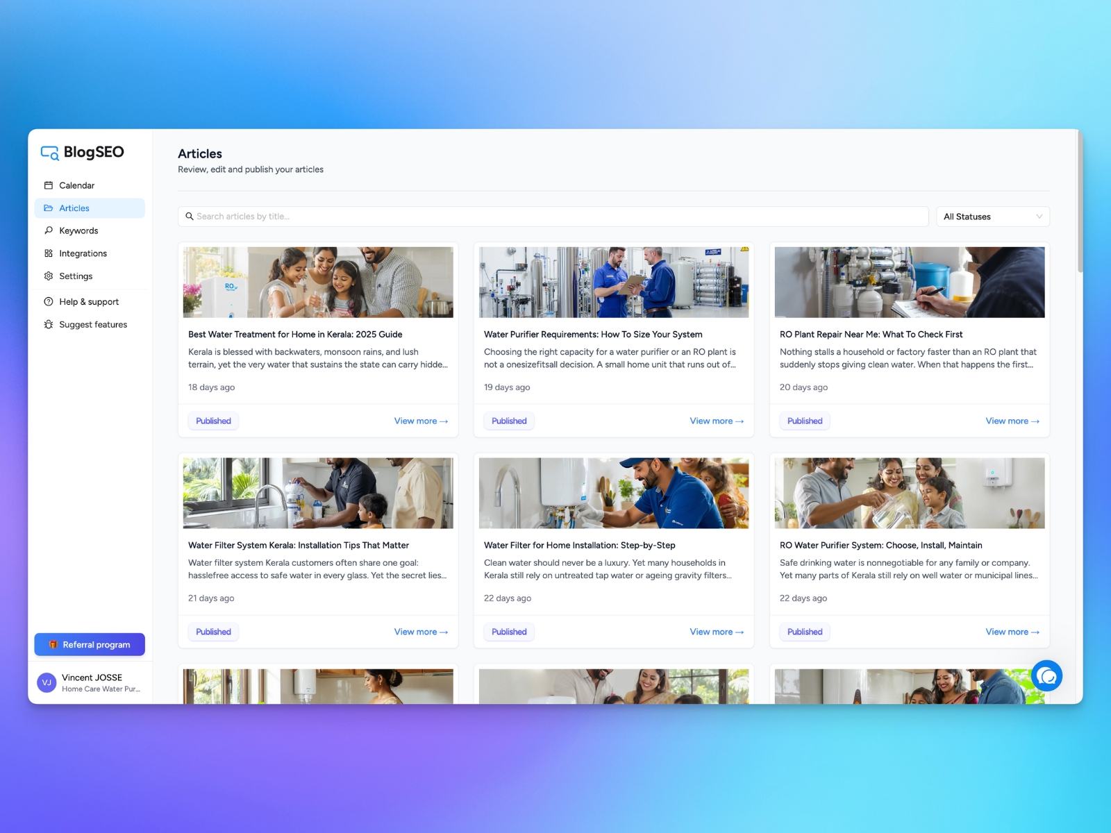 Thumbnail 2 for BlogSEO, a Framer Marketplace template by Vincent JOSSE.