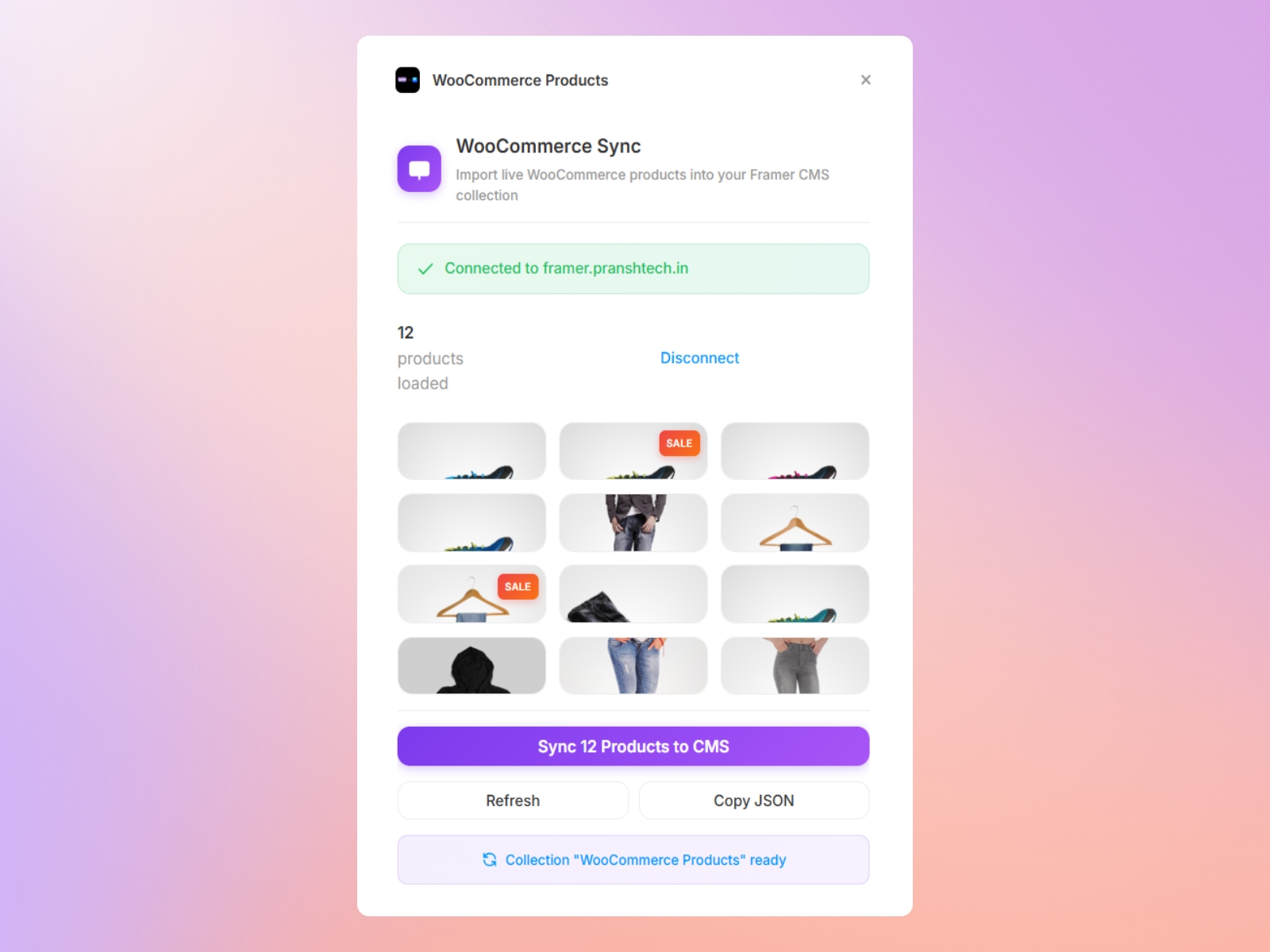 Thumbnail 2 for WooCommerce Products, a Framer Marketplace template by Dhaval G..
