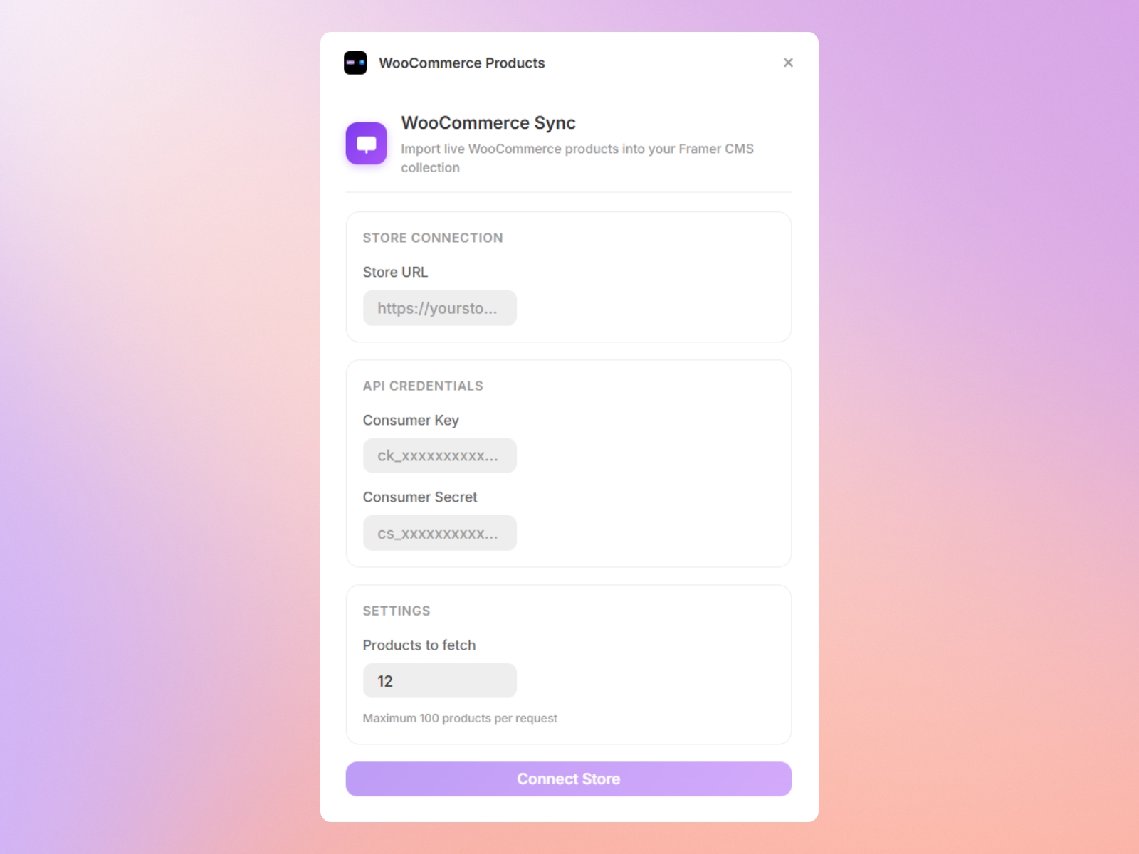 Thumbnail 1 for WooCommerce Products, a Framer Marketplace template by Dhaval G..