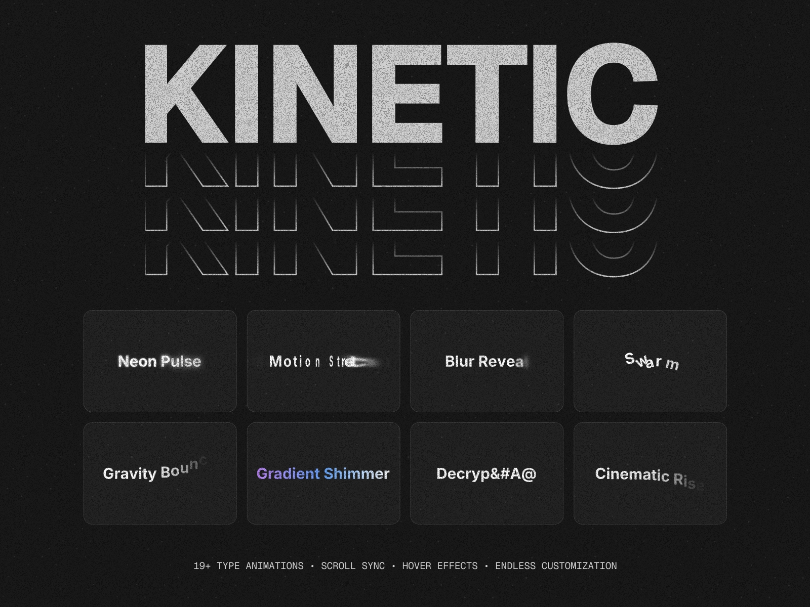 Thumbnail 2 for Kinetic Type, a Framer Marketplace template by Gunnar Gray.