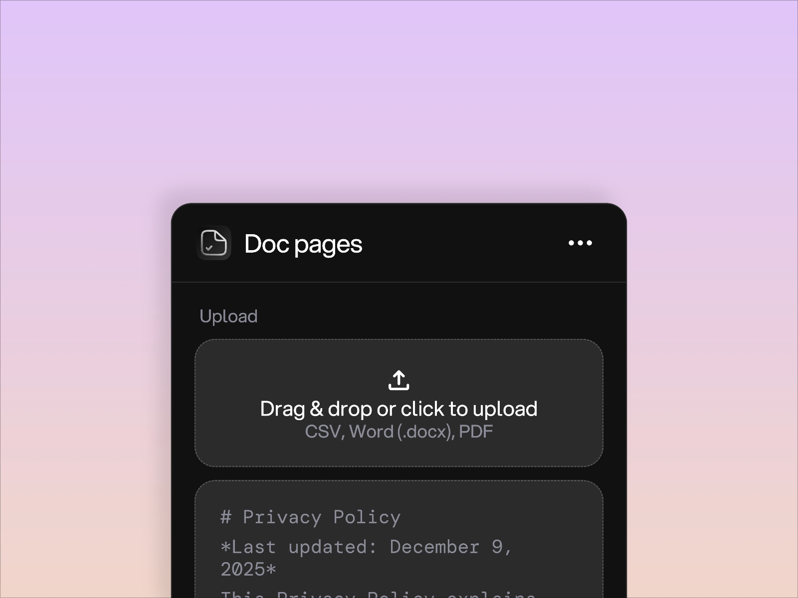 Thumbnail 1 for Doc Pages, a Framer Marketplace plugin by Framer Lists.