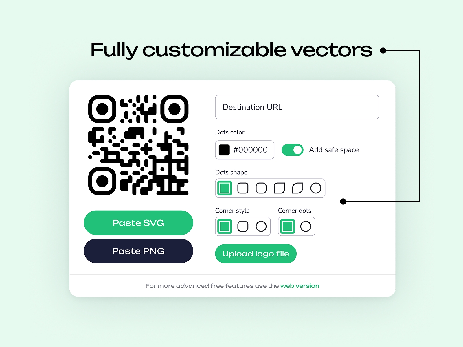 Thumbnail 2 for QRey — QR code generator, a Framer Marketplace template by Dmitry Vanitski.