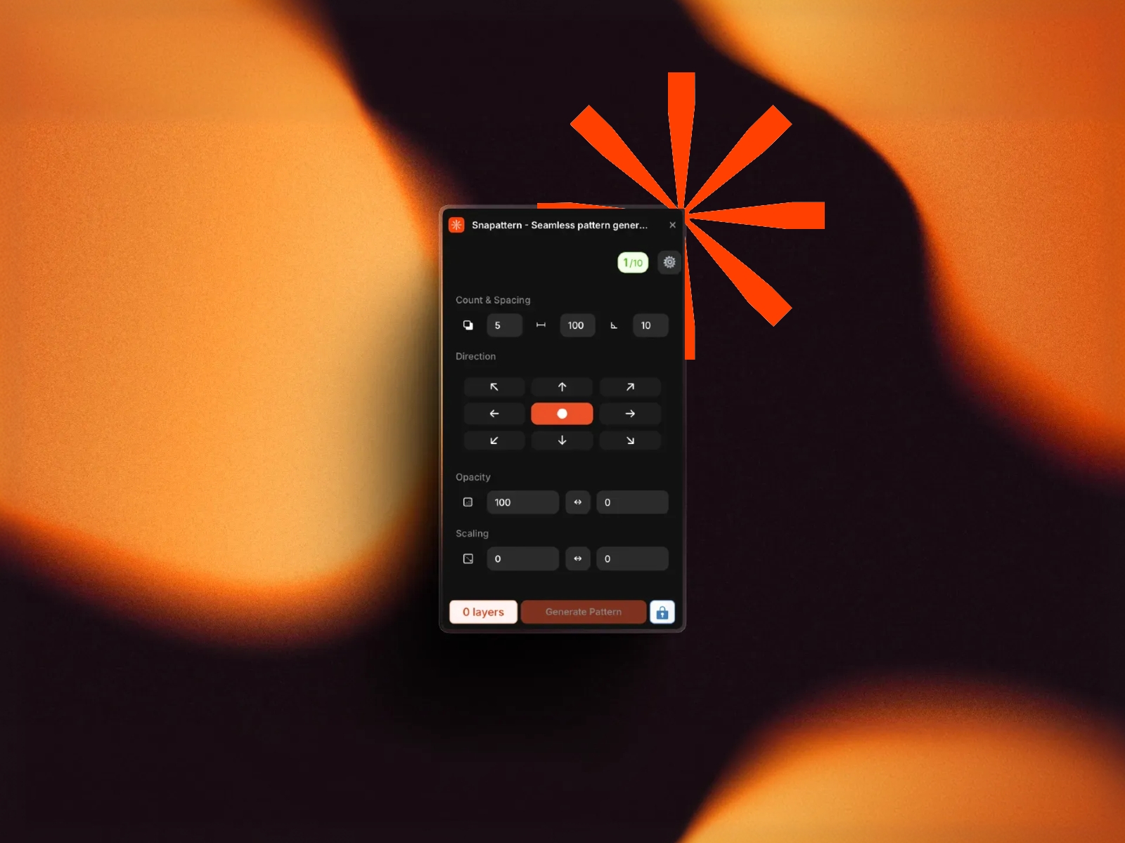 Thumbnail 1 for Snapattern - Seamless pattern generator, a Framer Marketplace plugin by Manivannan Meenakshi Sundaram.