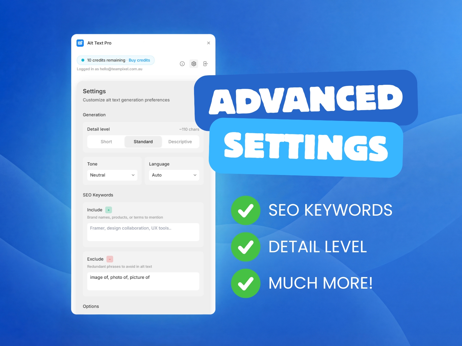 Thumbnail 2 for Alt Text Pro, a Framer Marketplace plugin by Aidan Looker.