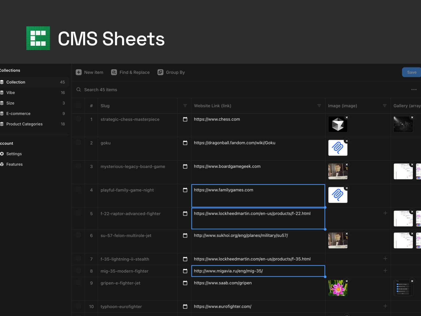 Thumbnail 1 for CMS Sheets, a Framer Marketplace plugin by Nabeel.