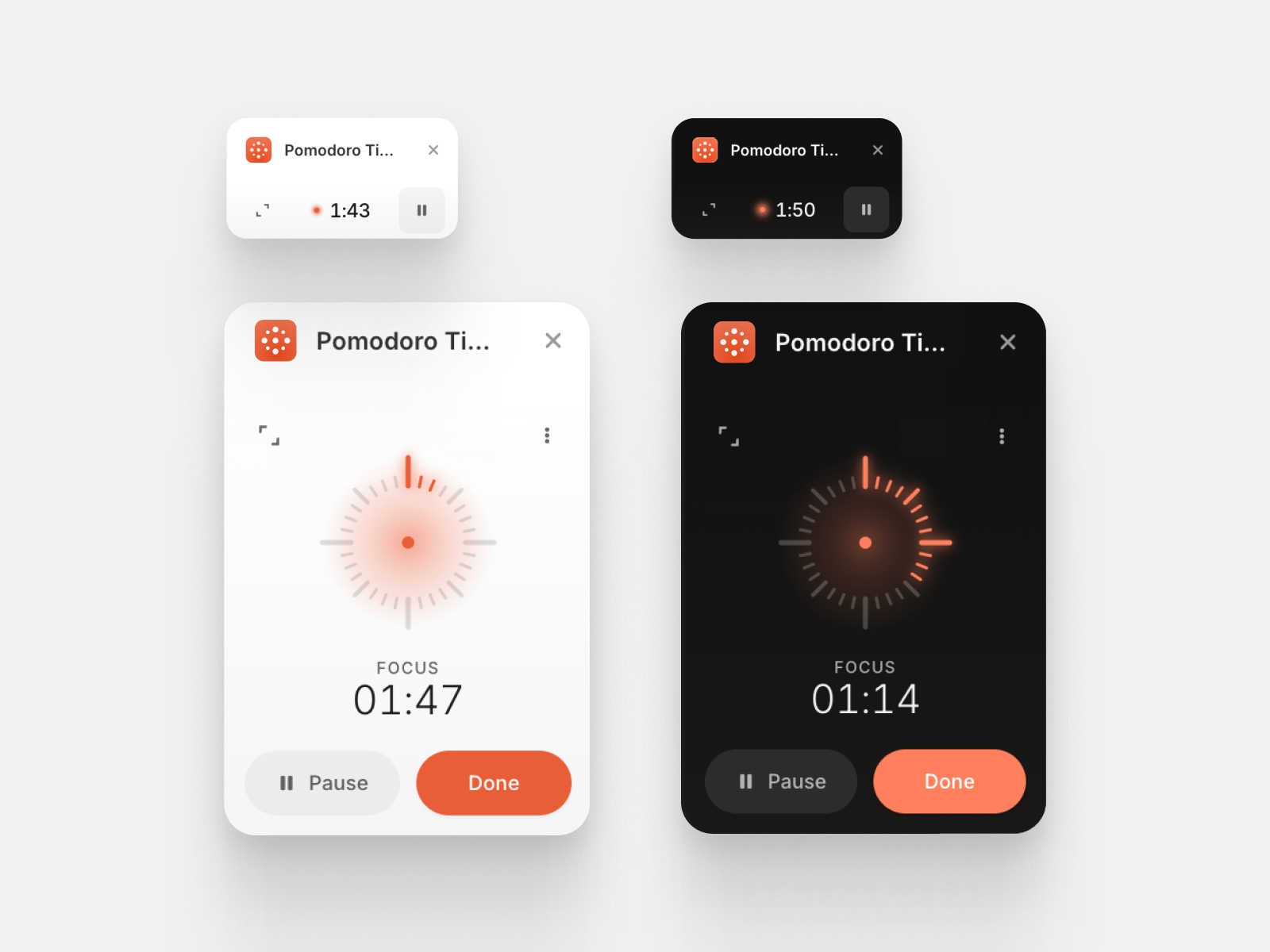 Screenshot 3 for Pomodoro Timer, a Framer Marketplace plugin by Sanna Granqvist.