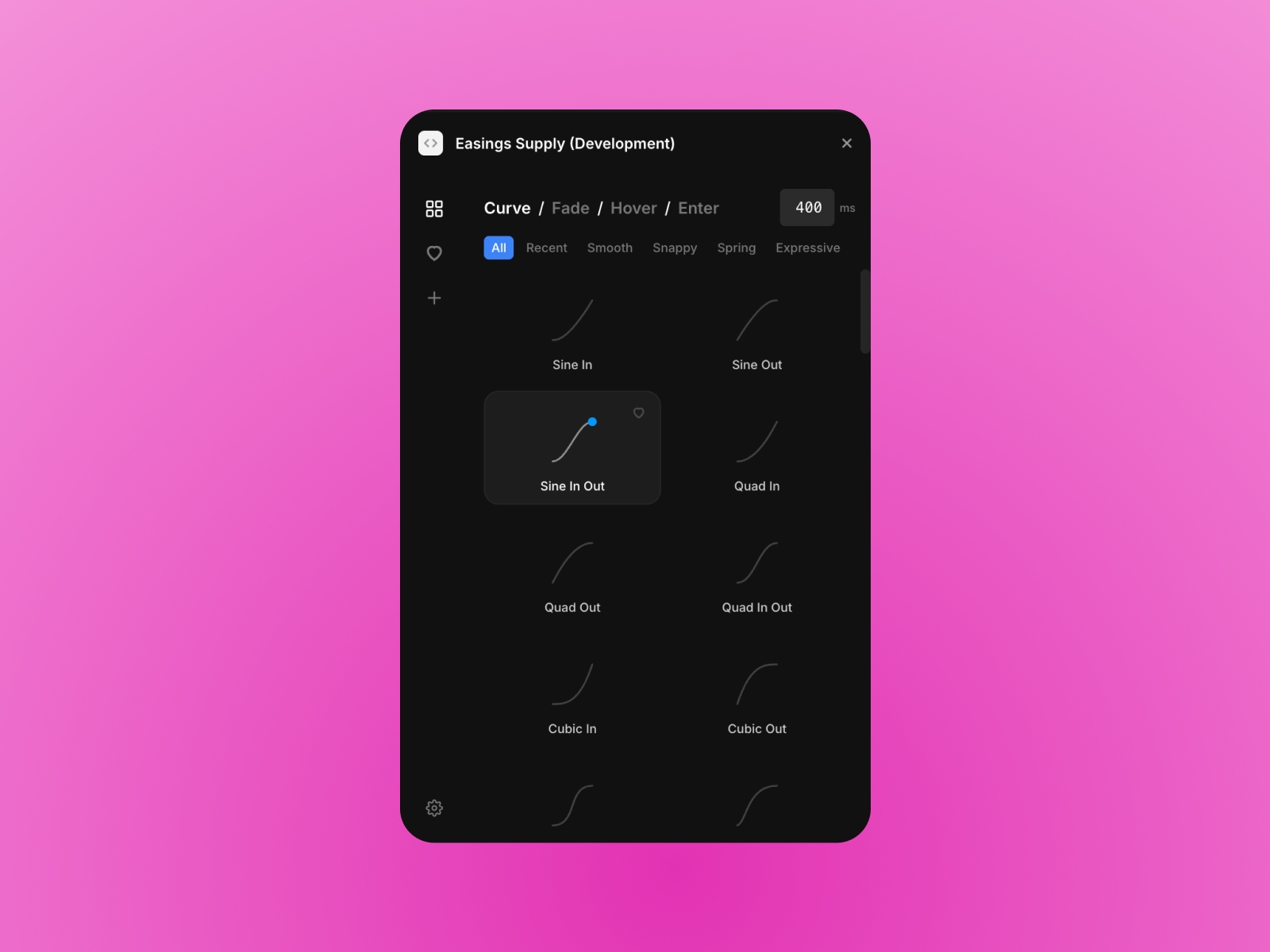 Thumbnail 1 for Easings Supply, a Framer Marketplace plugin by Sanna Granqvist.