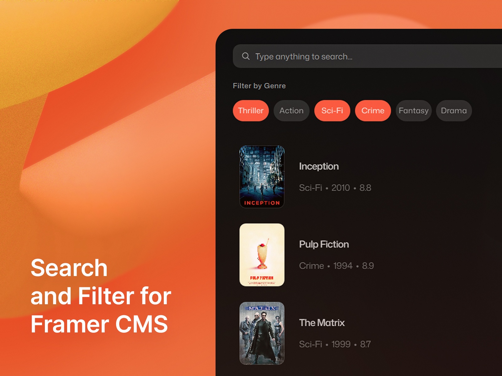 Thumbnail 1 for Sift, a Framer Marketplace template by Zain Malik.