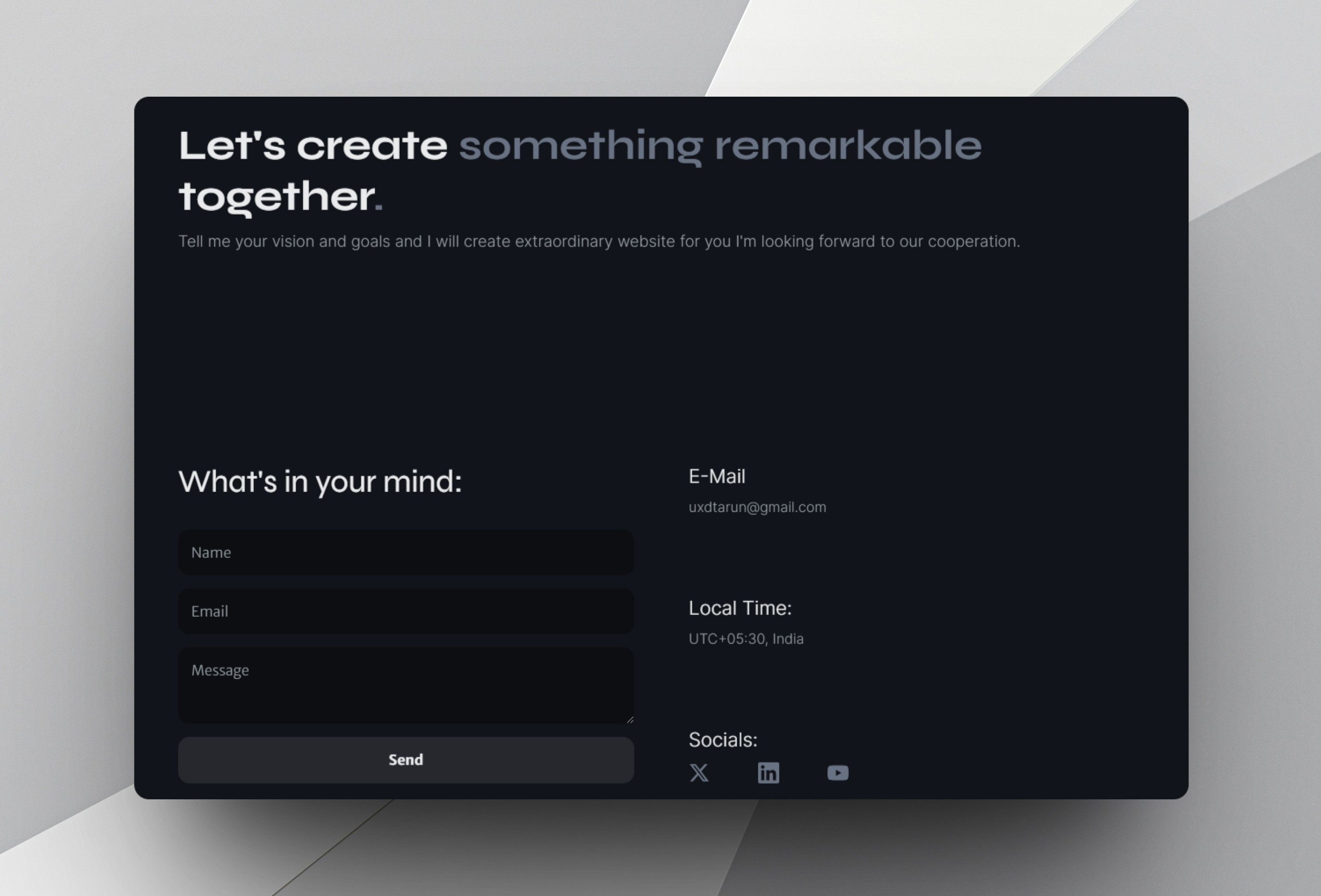 Screenshot 4 for noctara, a Framer Marketplace template by Tarun Anand.