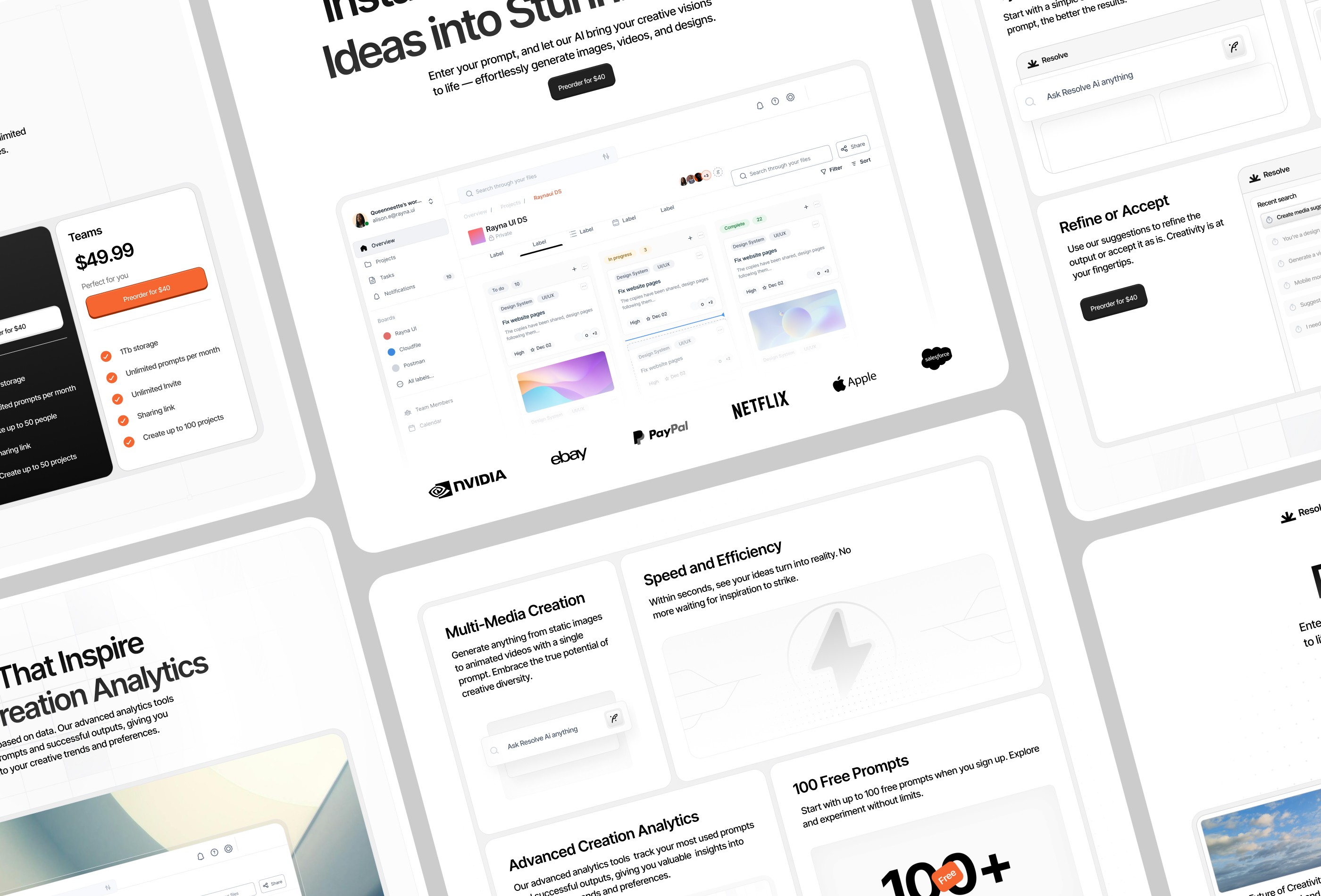 Screenshot 3 for Resolve, a Framer Marketplace template by Ozenua Oluwatobi.