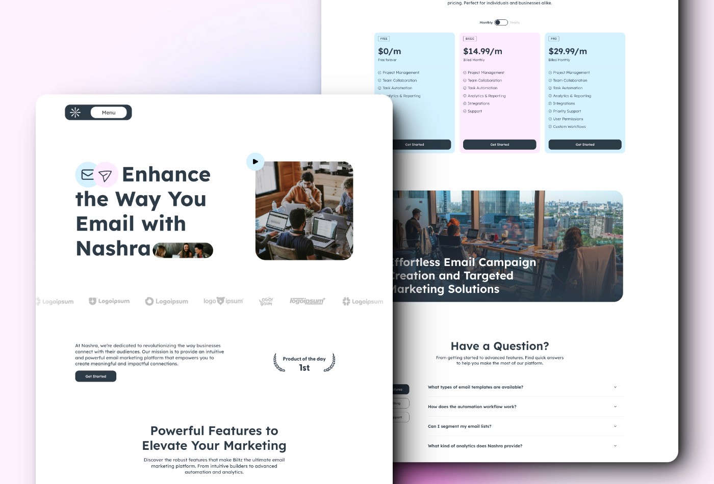 Screenshot 4 for Nashra, a Framer Marketplace template by Mejed Alkoutaini.