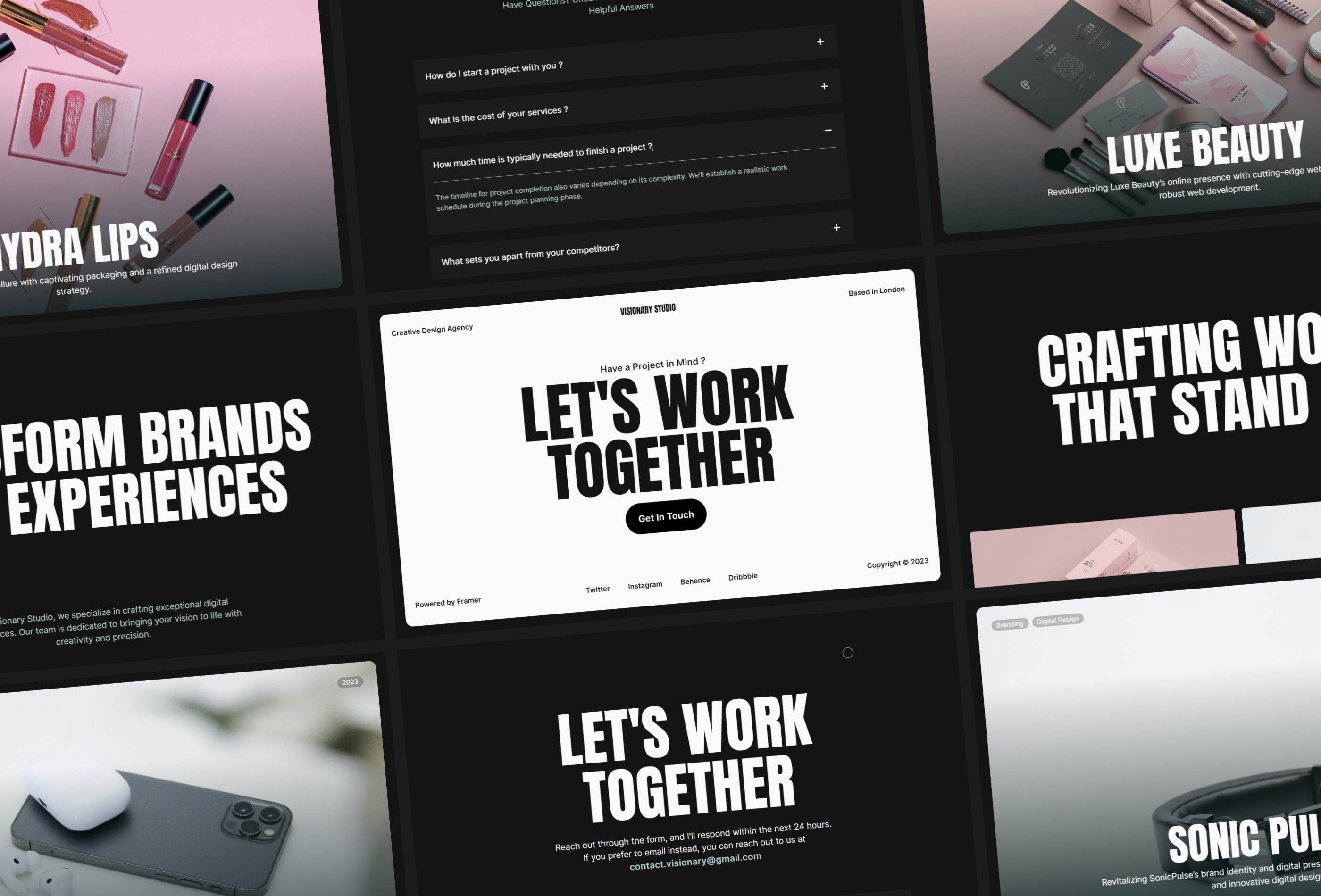 Screenshot 4 for Visionary, a Framer Marketplace template by Rizal Yustriadi.