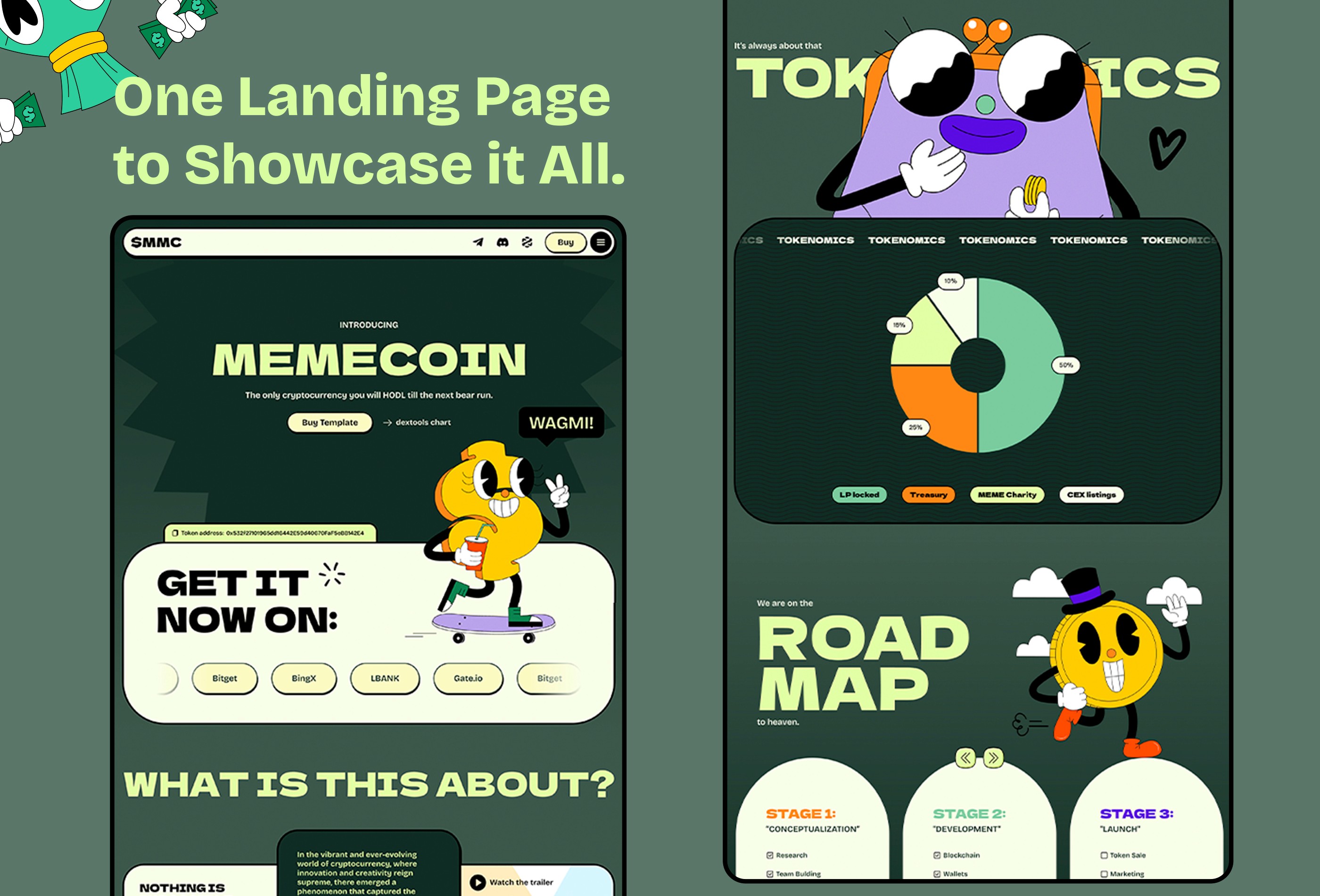 Screenshot 3 for Memecoin, a Framer Marketplace template by Martin Hoffelder.