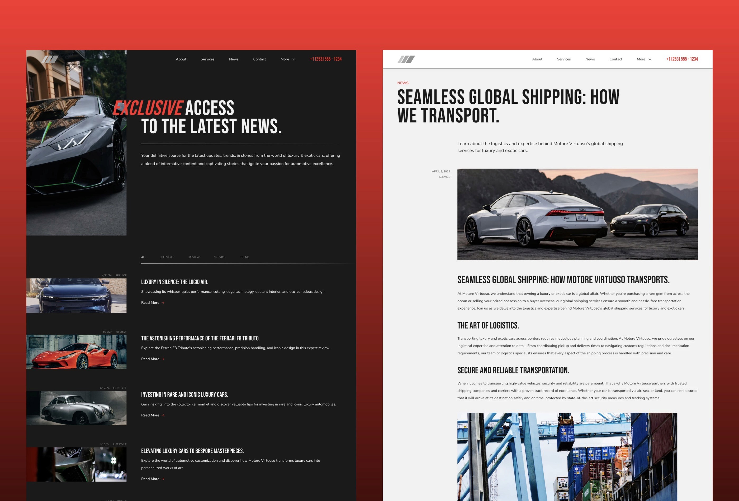 Screenshot 3 for Virtuoso, a Framer Marketplace template by artechWeb.