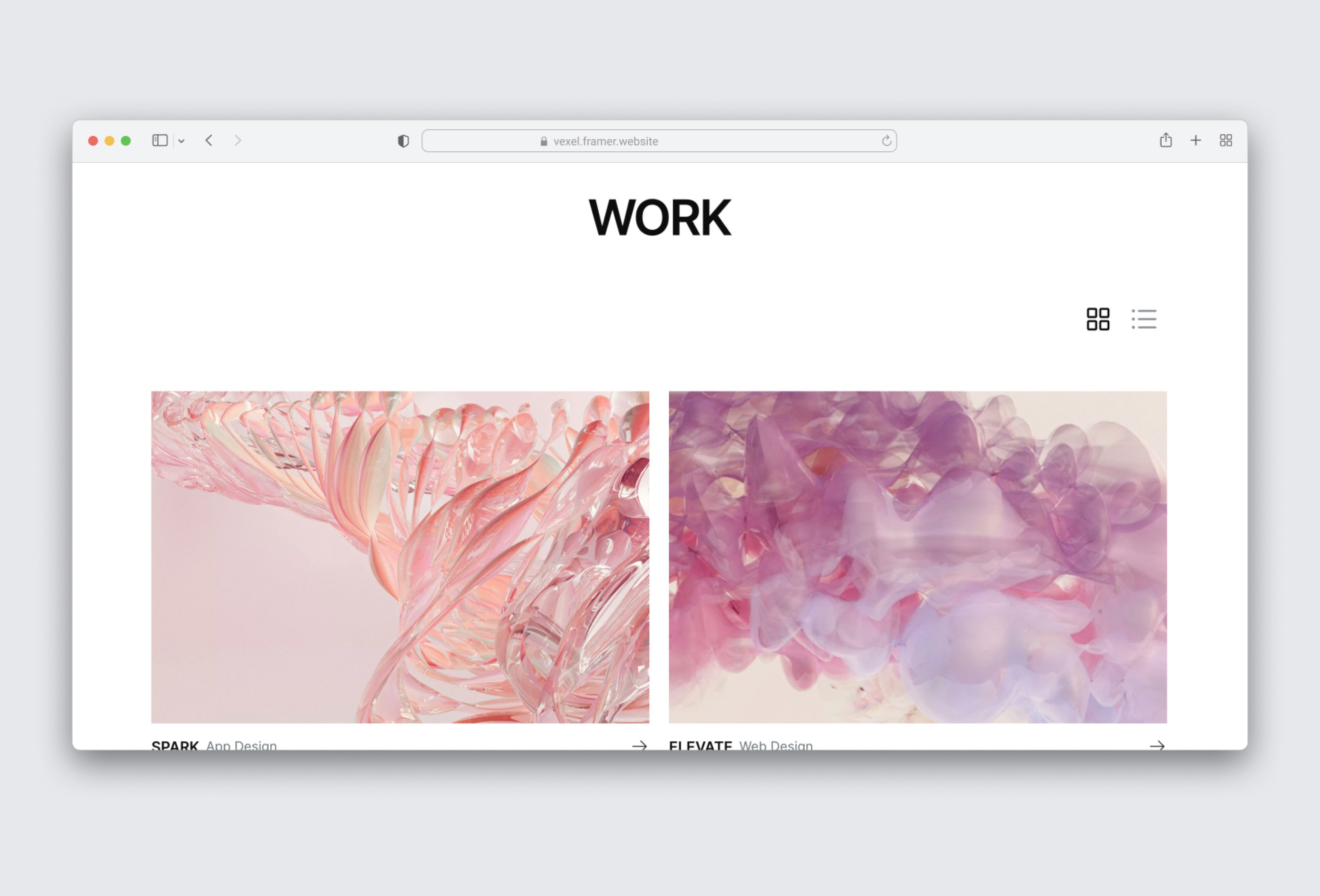 Screenshot 3 for Vexel, a Framer Marketplace template by Bie Lab.
