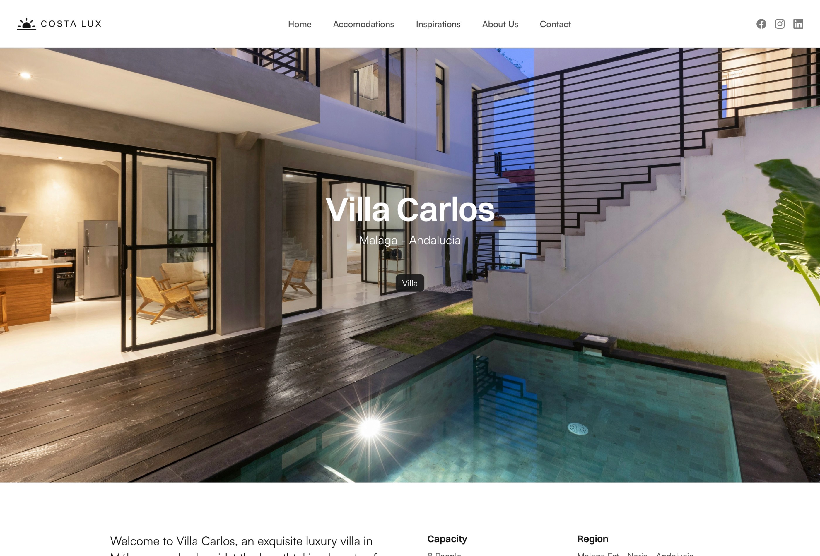 Screenshot 4 for CostaLux, a Framer Marketplace template by Manuel Rocco.