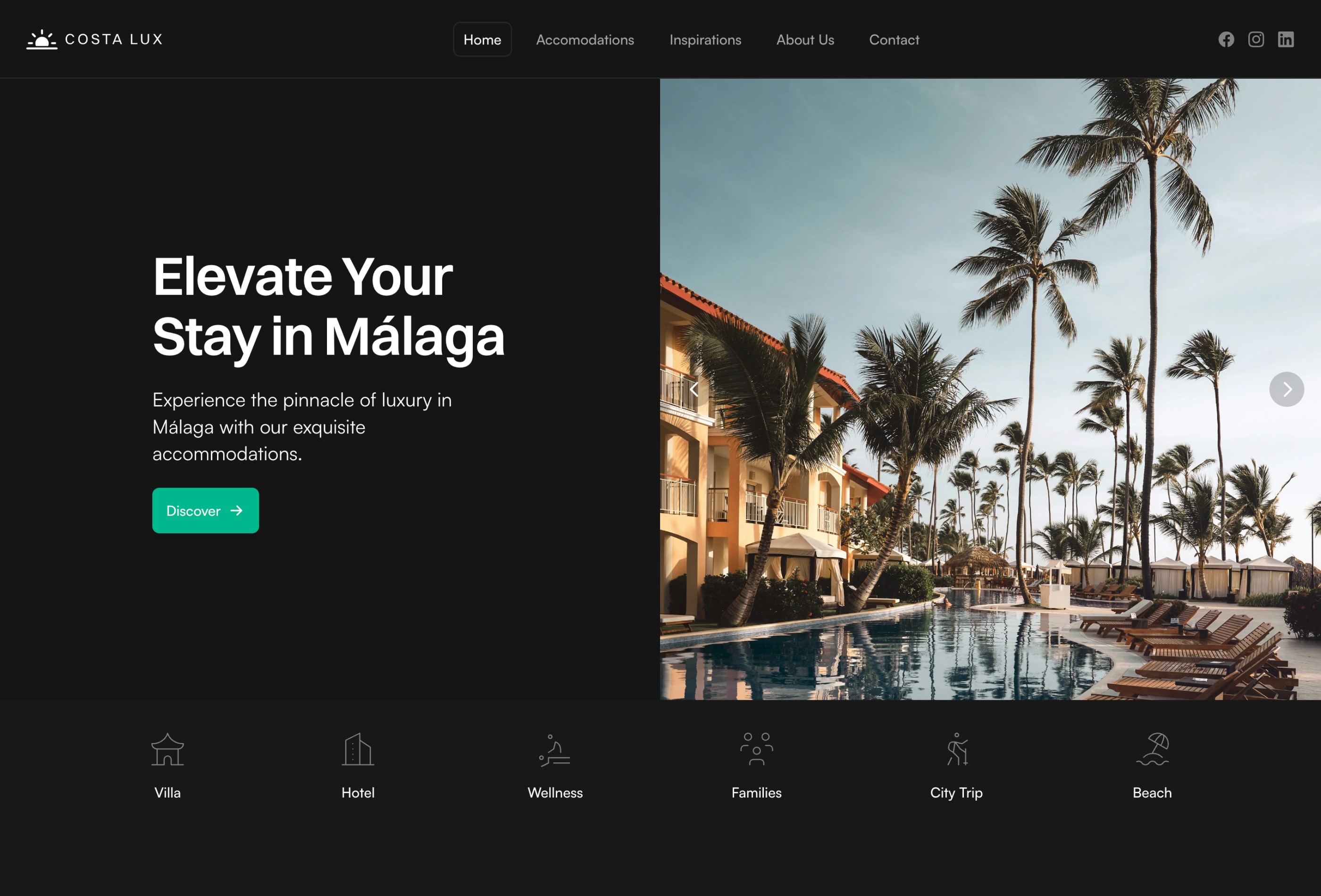 Screenshot 2 for CostaLux, a Framer Marketplace template by Manuel Rocco.