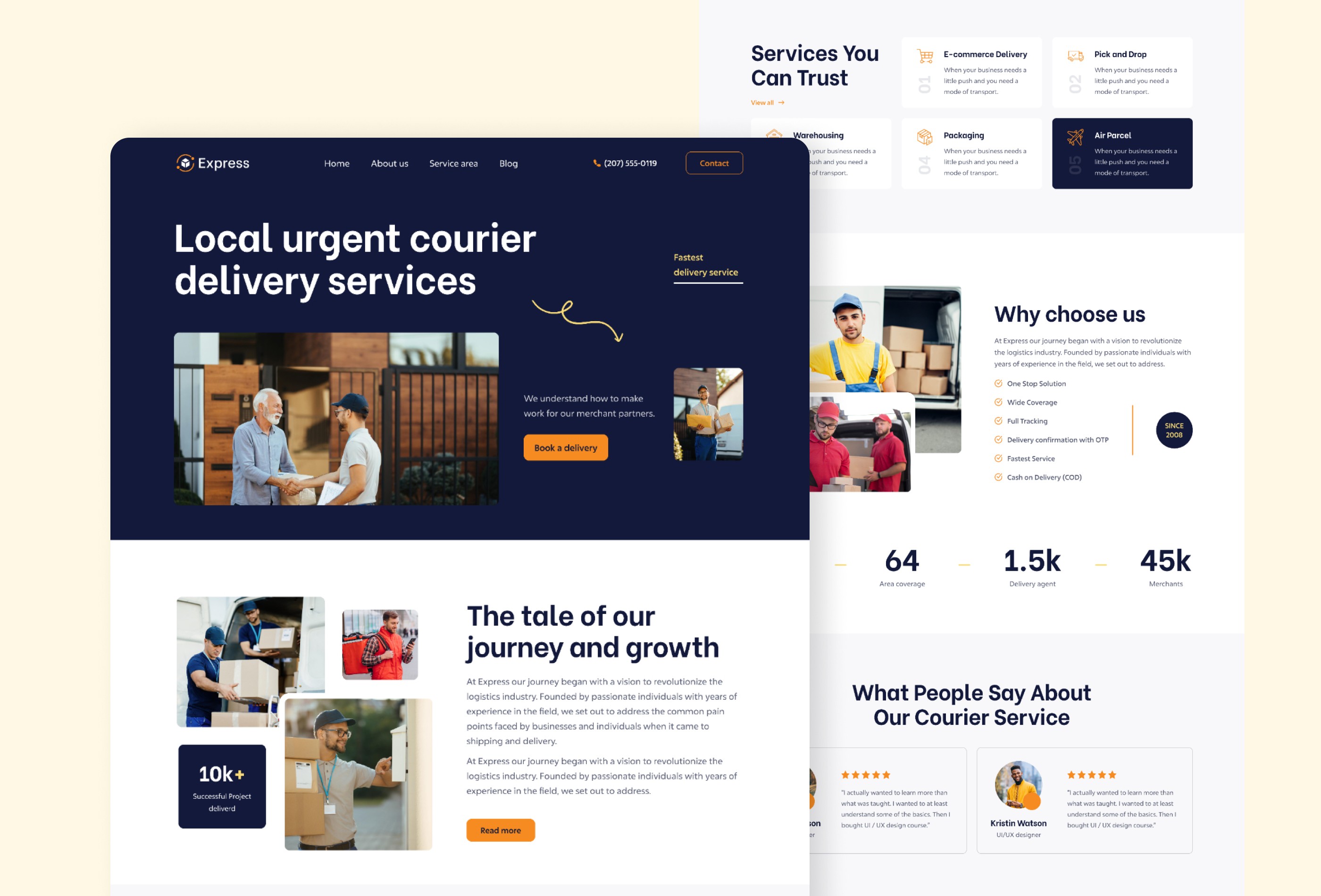 Screenshot 3 for Express, a Framer Marketplace template by Framership.