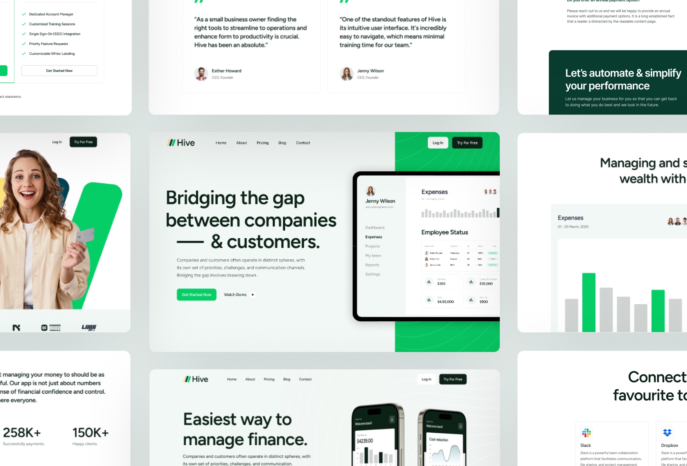 Screenshot 3 for Thrive, a Framer Marketplace template by Framerbite.