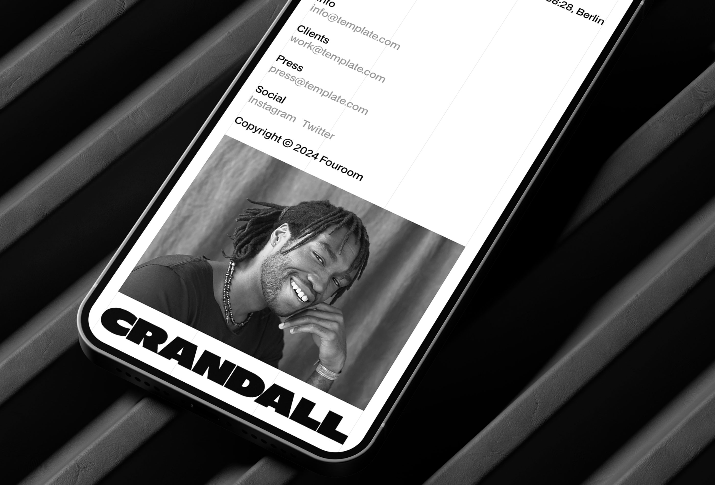 Screenshot 3 for Crandall, a Framer Marketplace template by Fouroom.