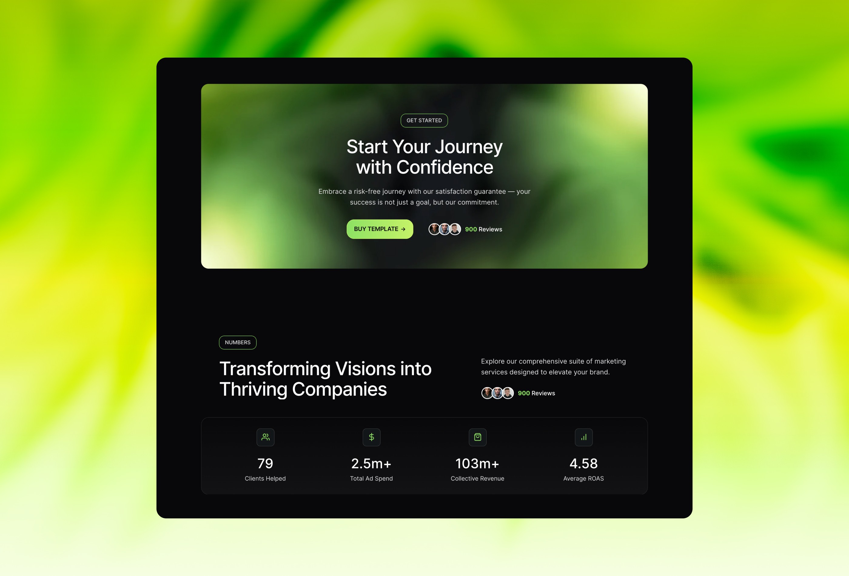 Screenshot 3 for Velvet, a Framer Marketplace template by Wize.