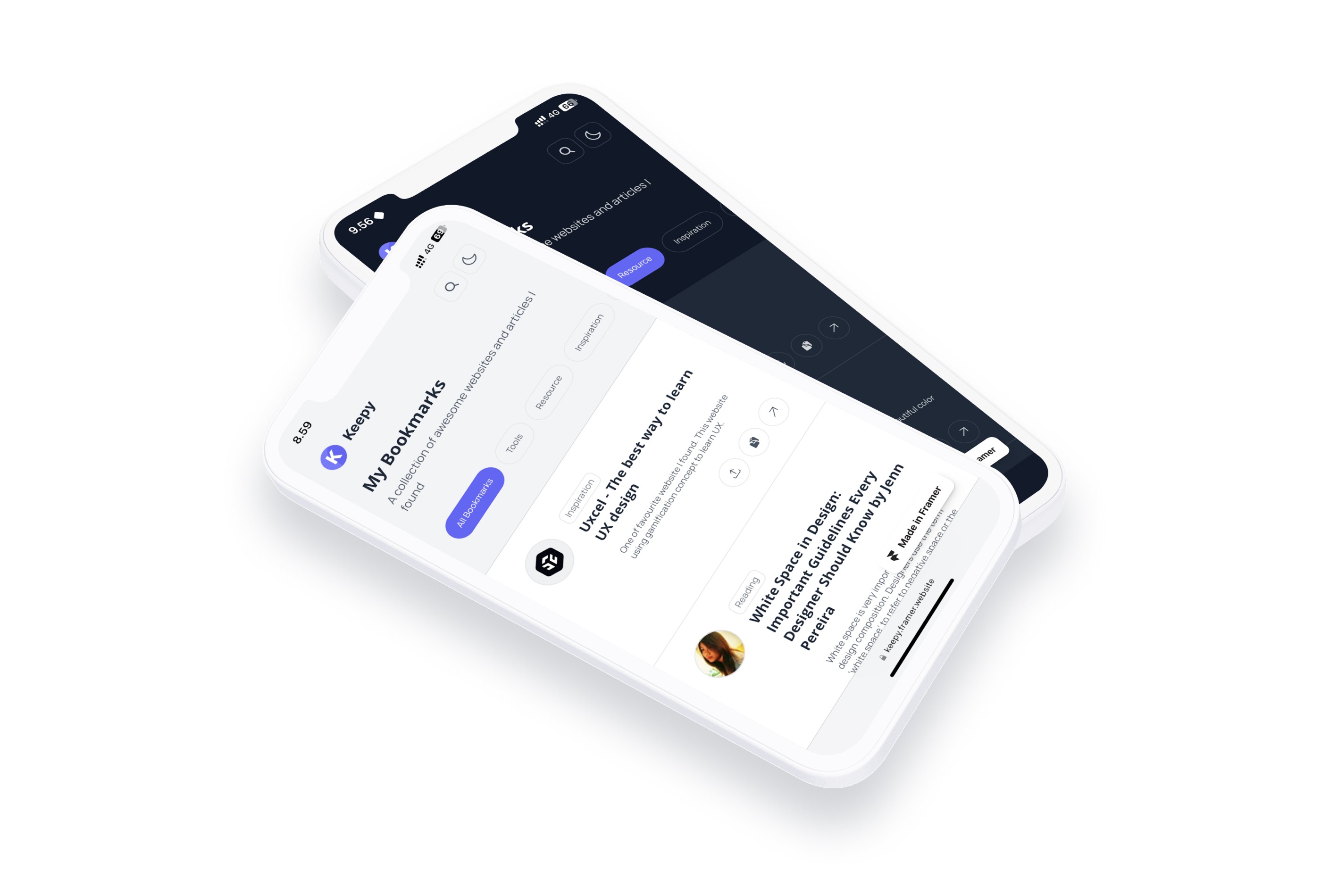 Screenshot 4 for Keepy, a Framer Marketplace template by Eldyn Mohammad.
