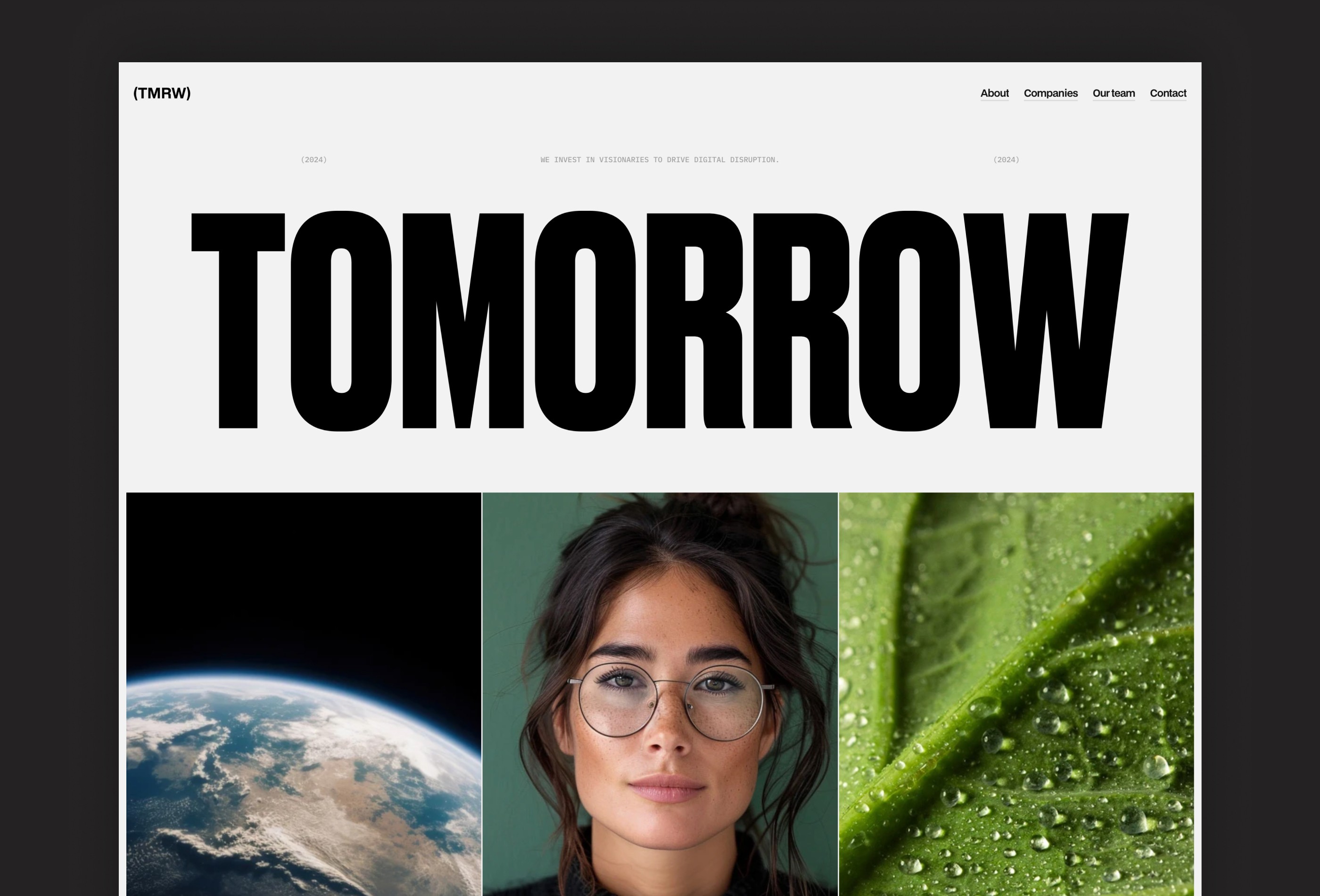 Screenshot 2 for Tomorrow, a Framer Marketplace template by JP.
