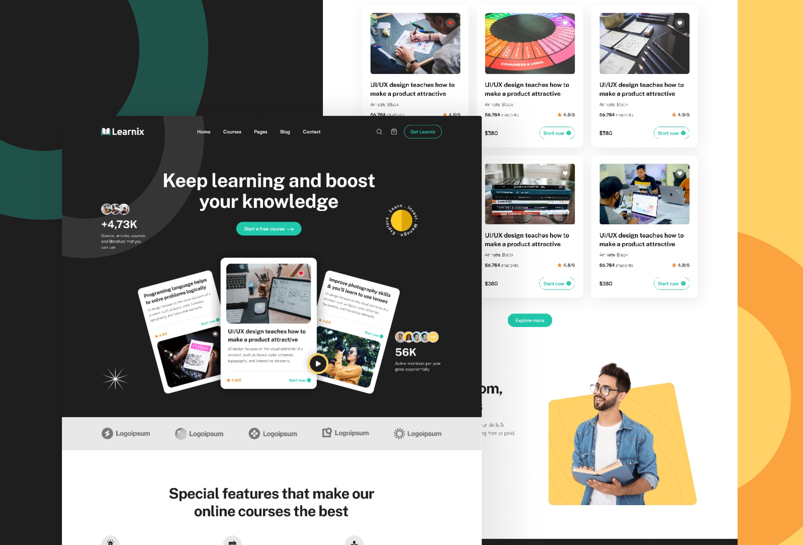 Screenshot 3 for Learnix, a Framer Marketplace template by Framership.