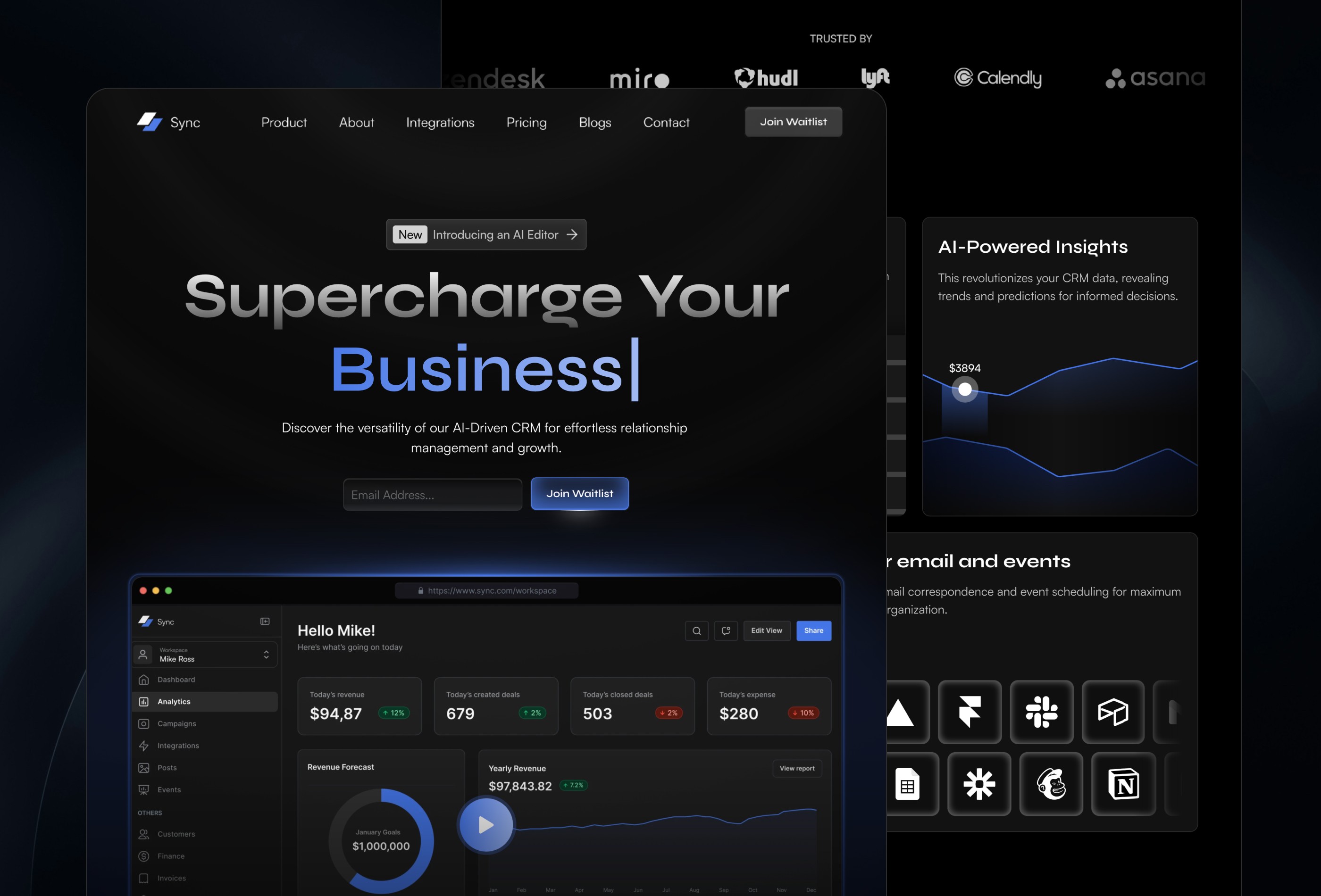 Screenshot 2 for SyncCRM, a Framer Marketplace template by Cédric van Ravesteijn.