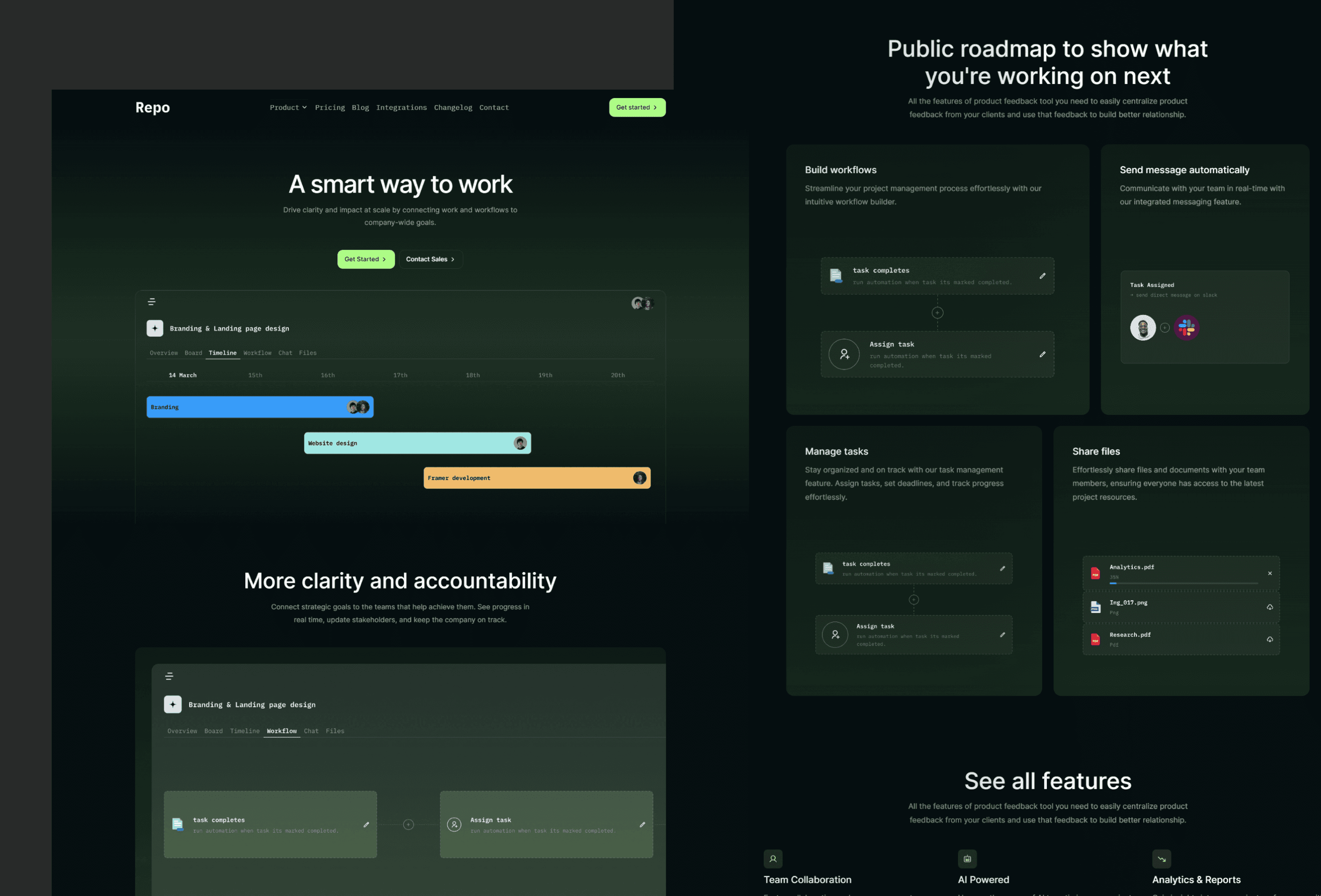 Screenshot 2 for Repo, a Framer Marketplace template by Emmanuel Nwankwo.