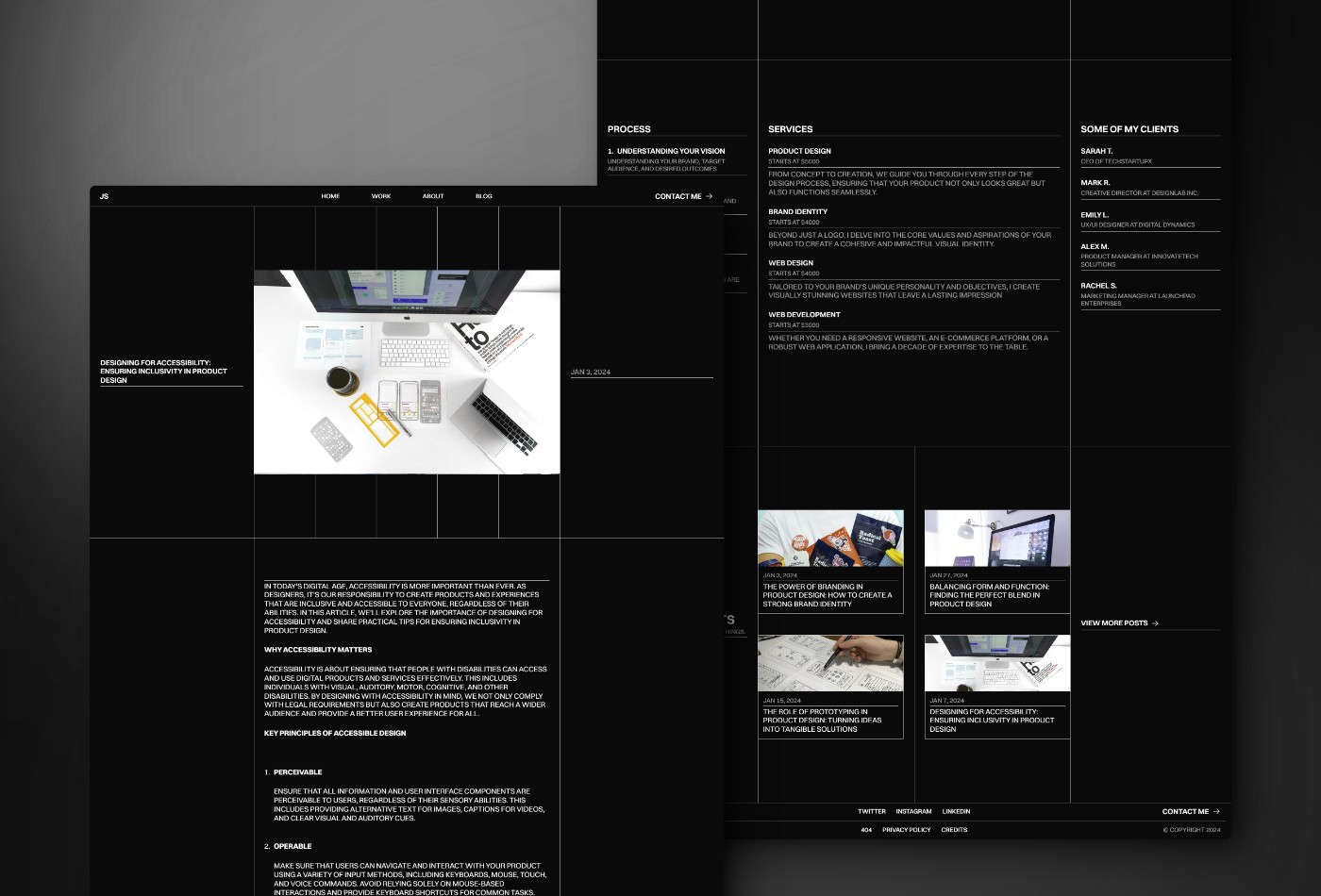 Screenshot 3 for Umbra, a Framer Marketplace template by Thaer Swailem.