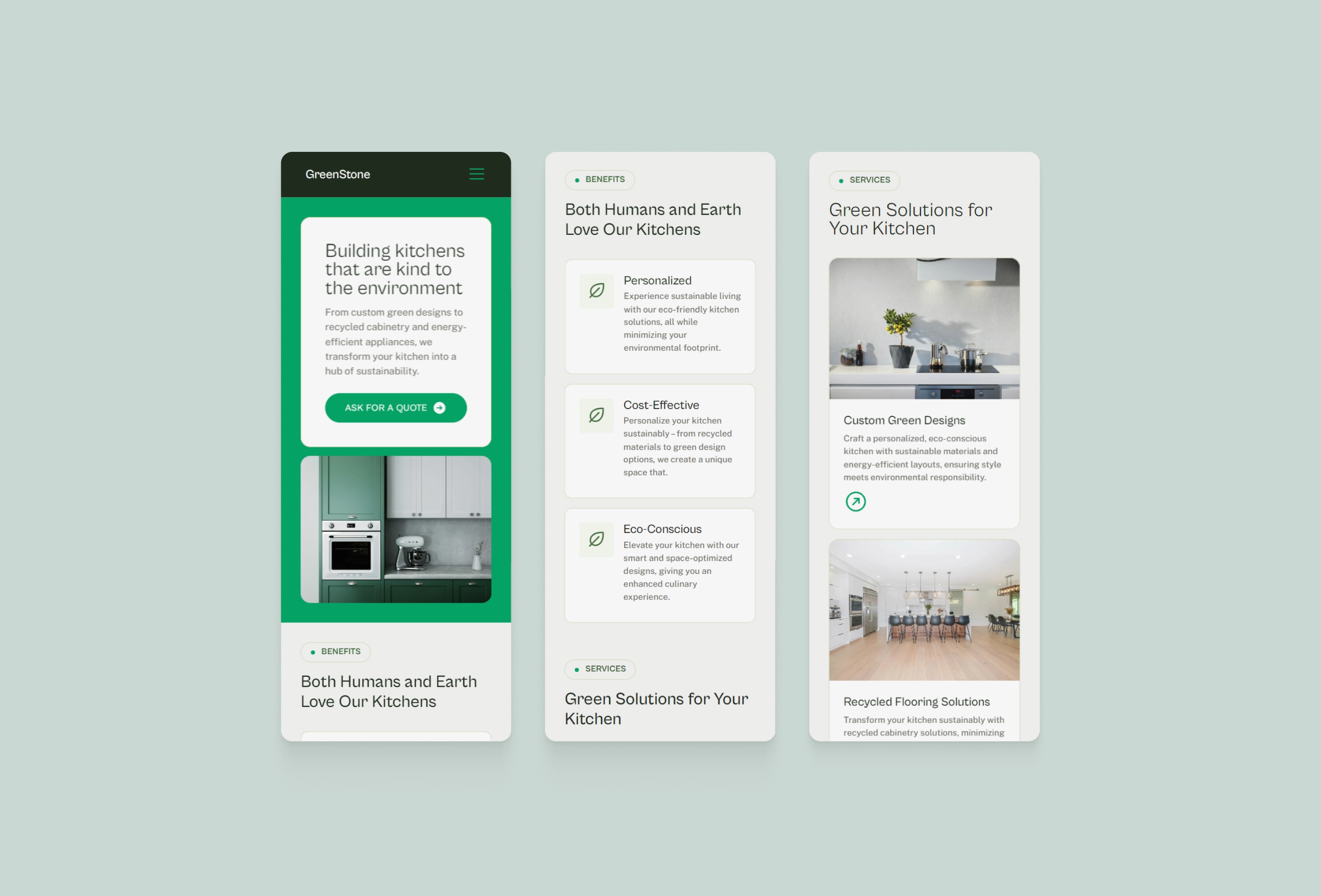 Screenshot 3 for GreenStone, a Framer Marketplace template by Bunny Hop Creatives.