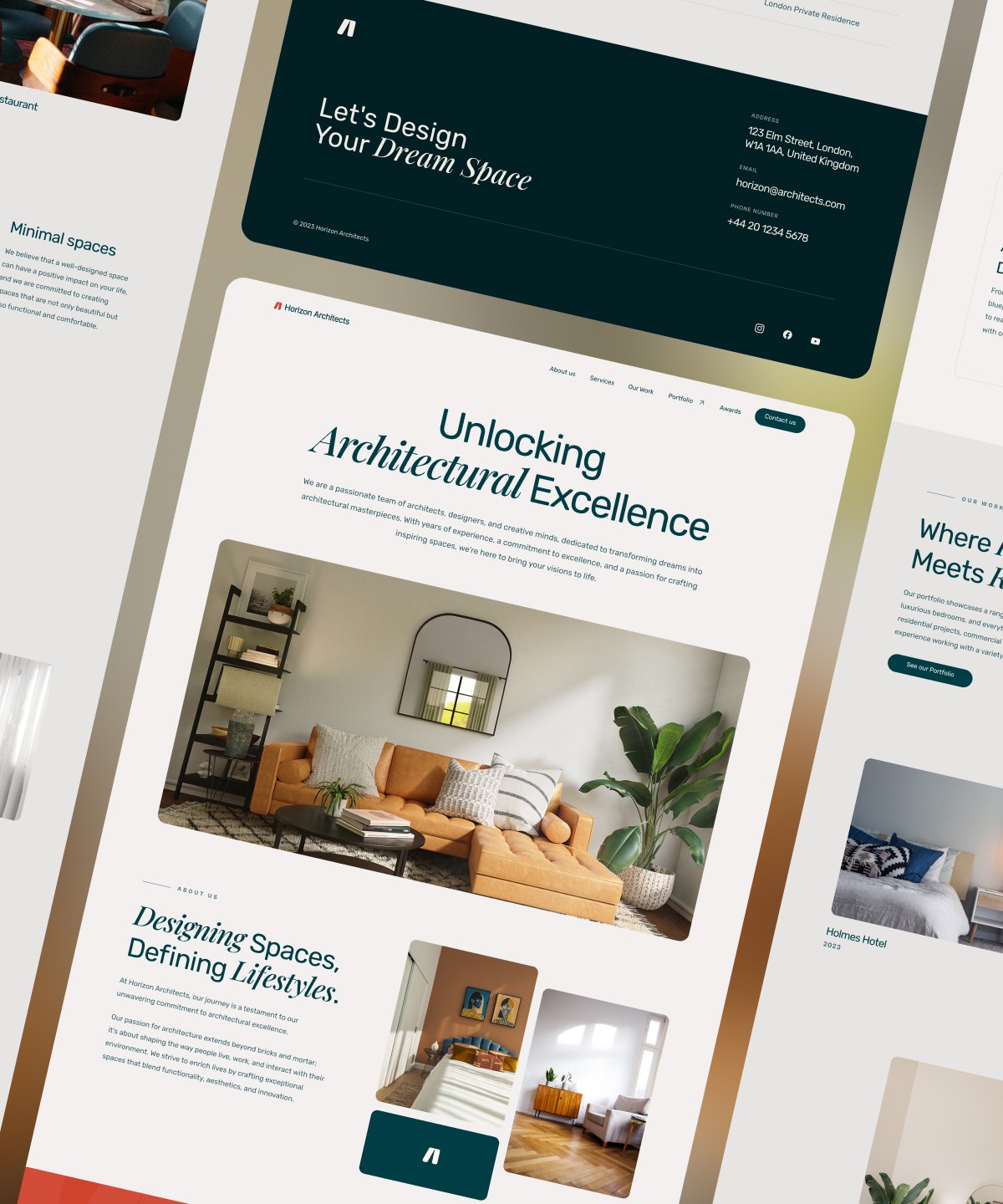 Screenshot 1 for HorizonArchitects, a Framer Marketplace template by bujadesign.