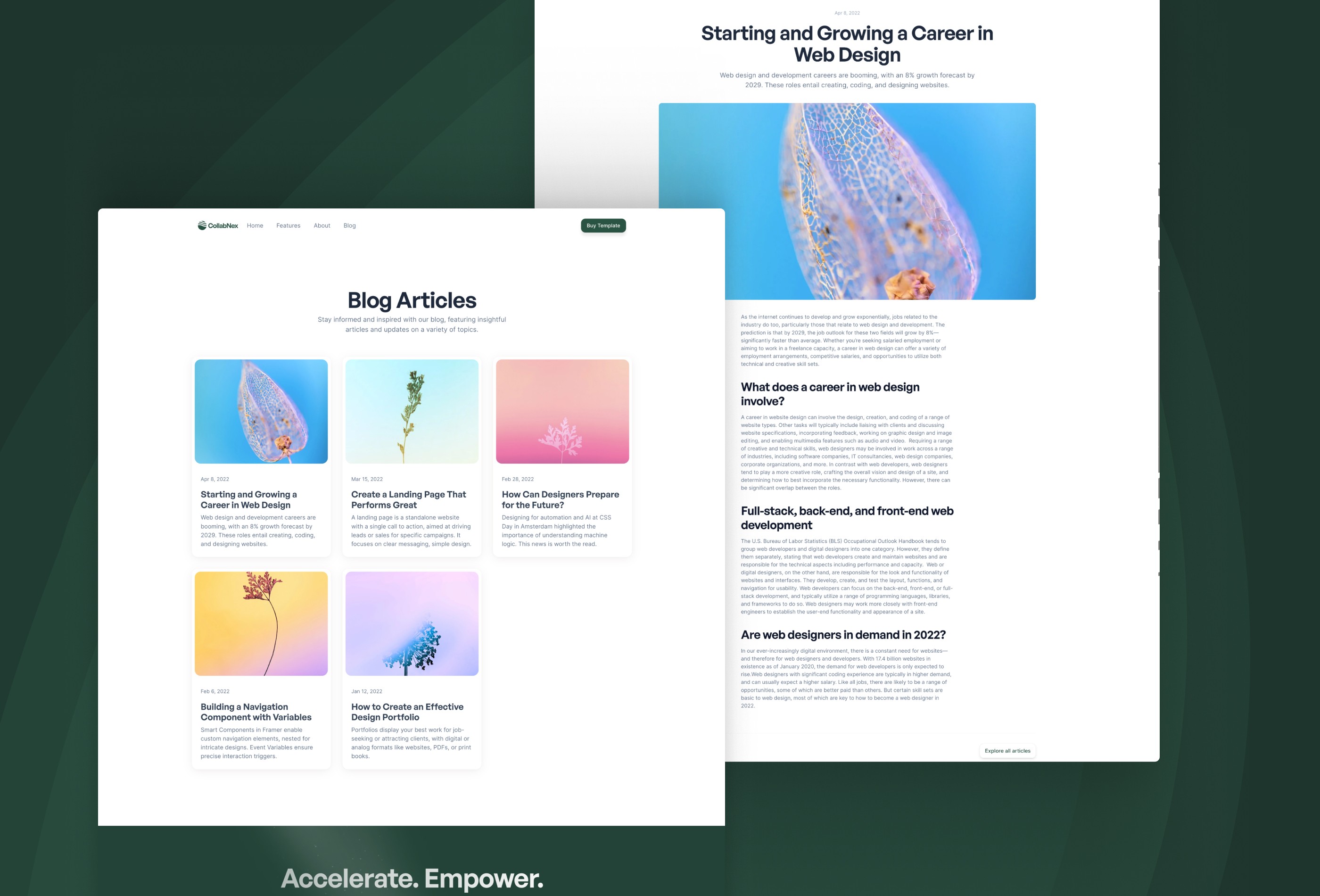 Screenshot 4 for CollabNex, a Framer Marketplace template by Golden Rays.