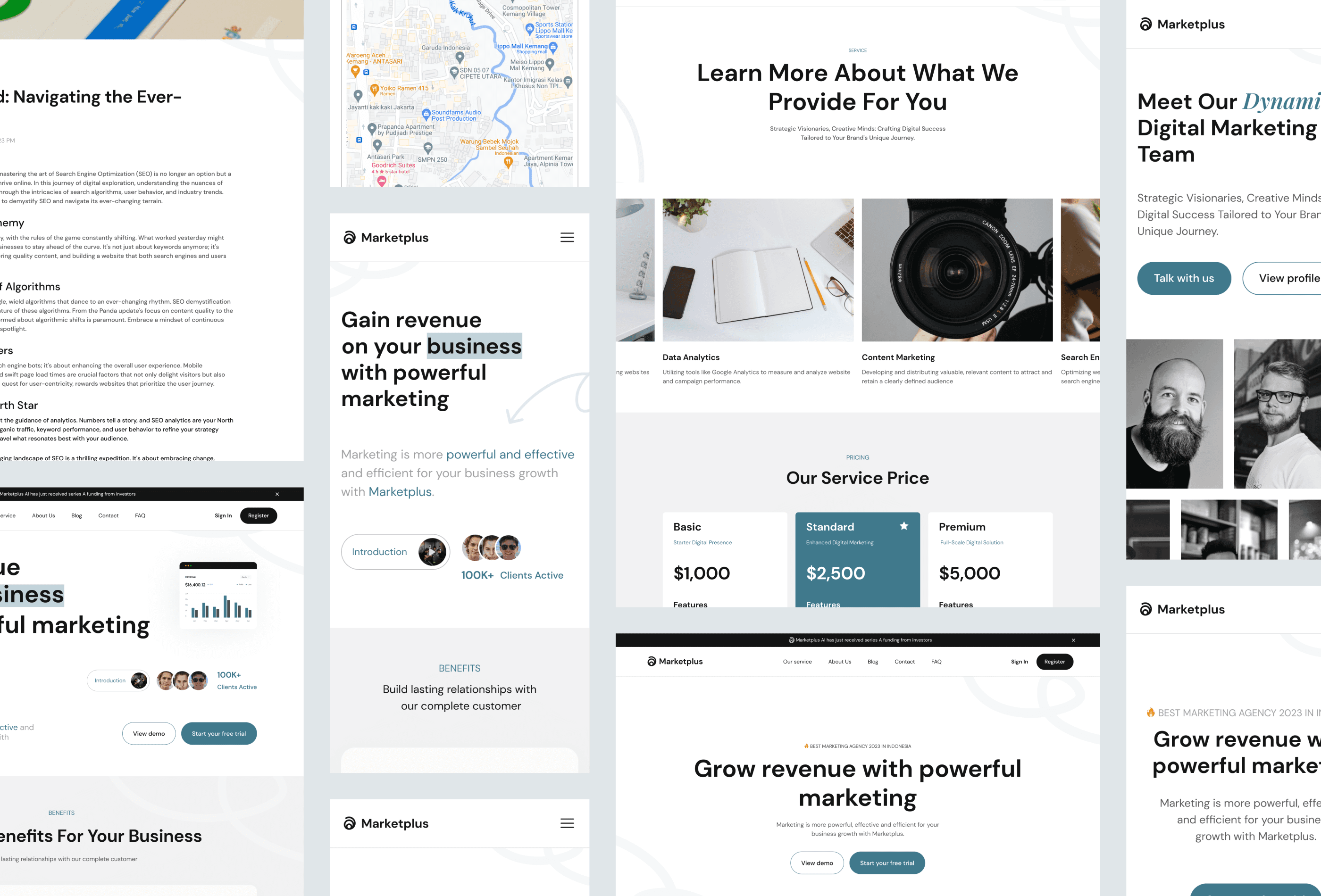 Screenshot 2 for Marketplus, a Framer Marketplace template by Pixlayer.