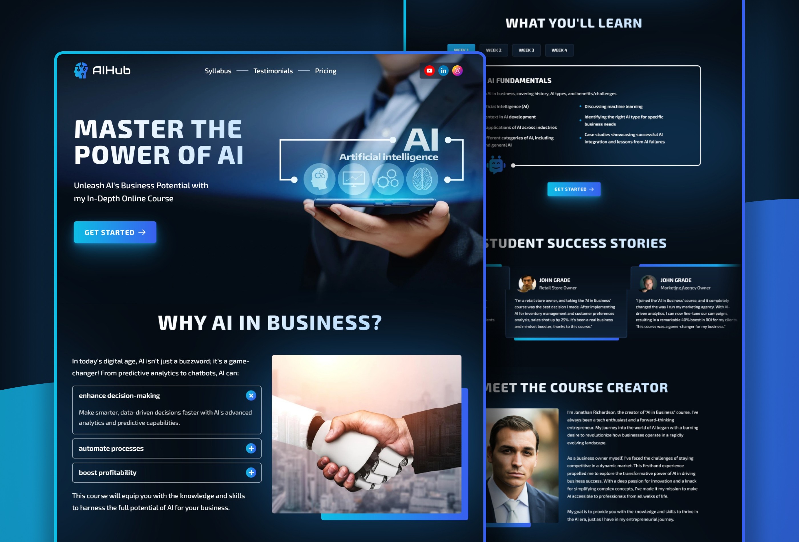 Screenshot 2 for AIHub, a Framer Marketplace template by Vlad Tro.
