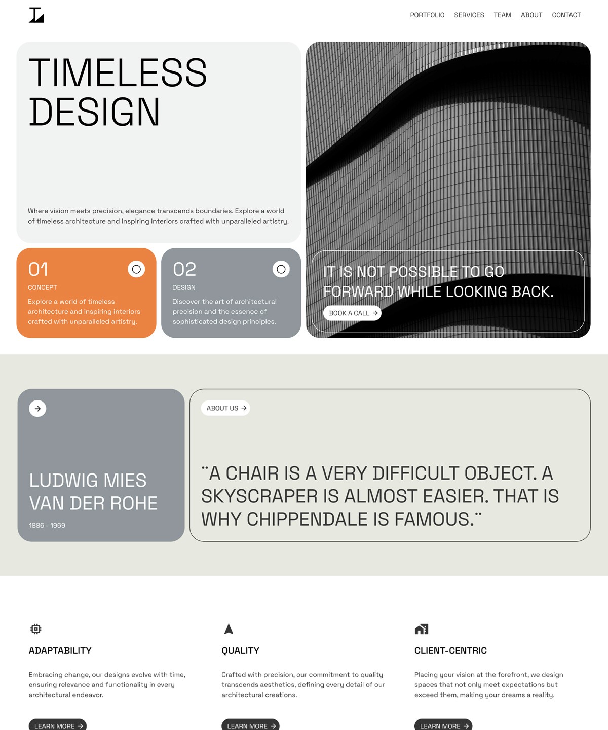 Screenshot 1 for Ludwig, a Framer Marketplace template by 473 Agency.