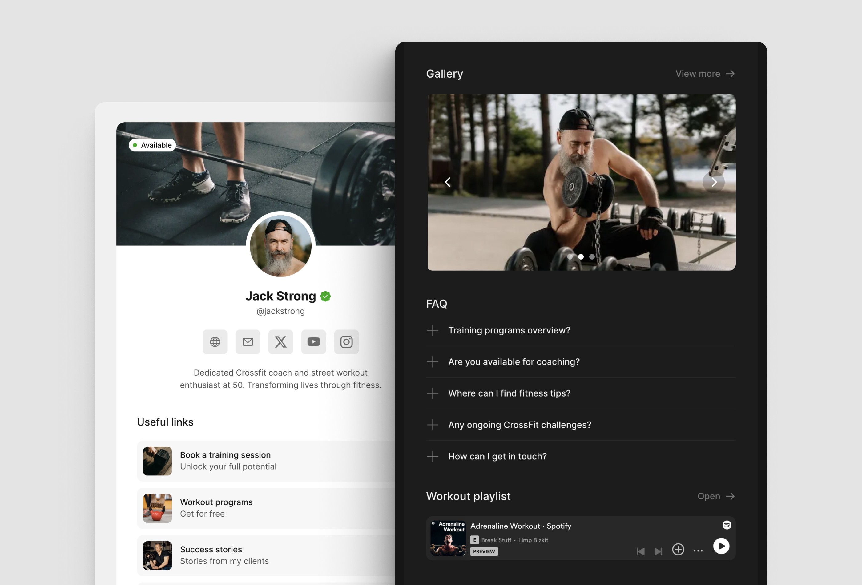 Screenshot 4 for Linqs, a Framer Marketplace template by Boon Design.