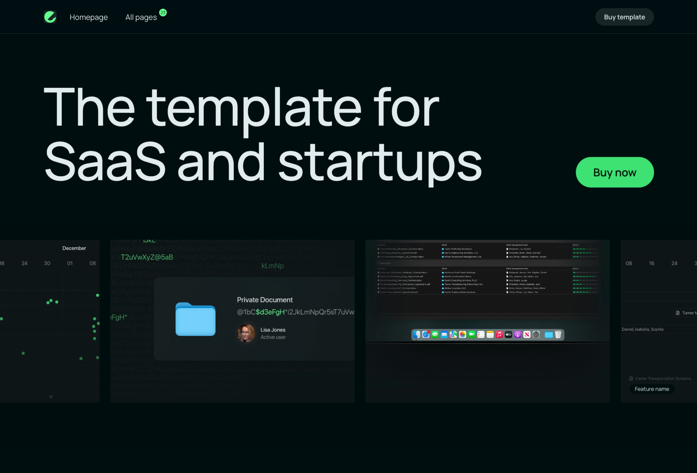 Screenshot 2 for Finite, a Framer Marketplace template by Enhanced.