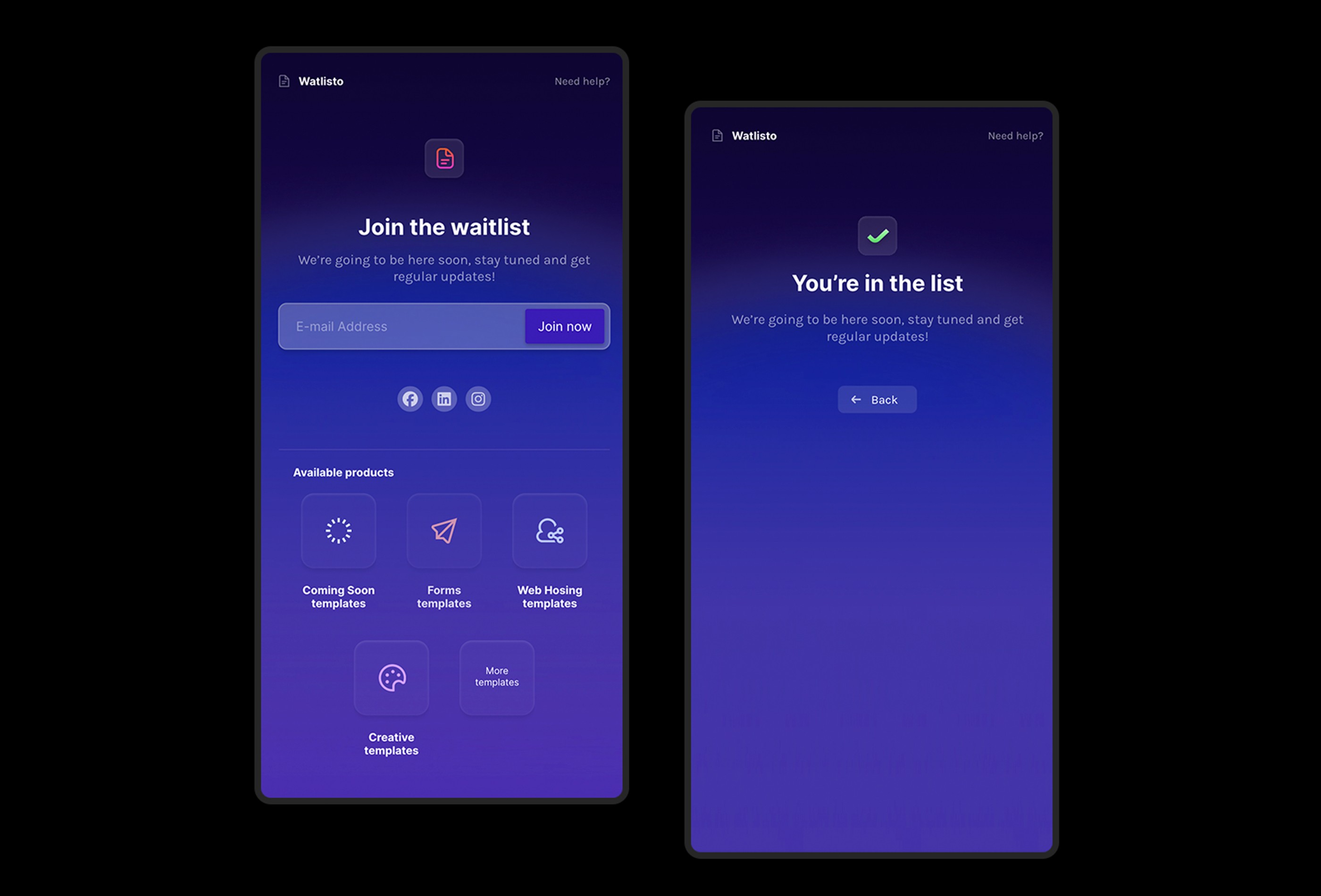 Screenshot 4 for Watlisto, a Framer Marketplace template by Brandio.