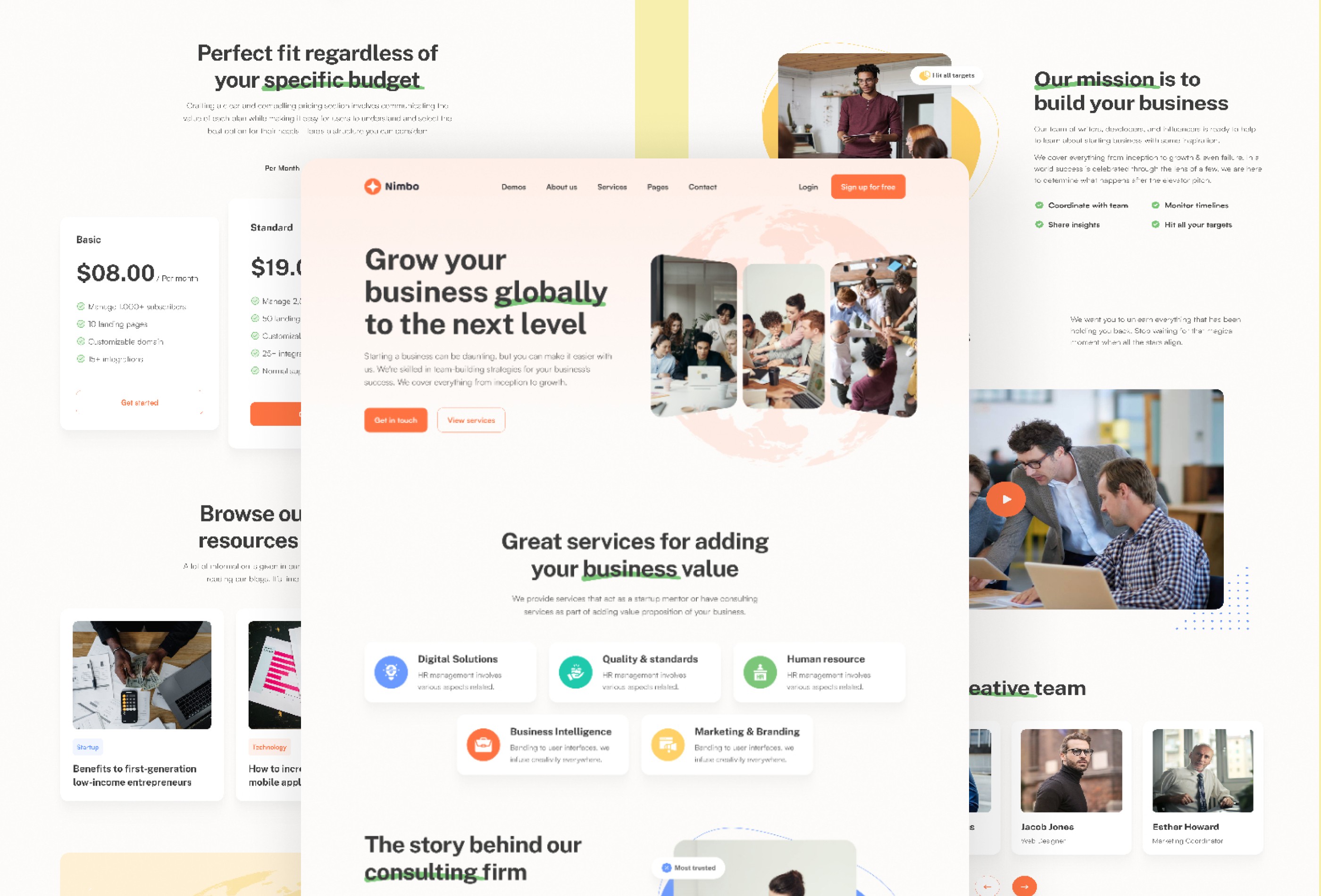 Screenshot 3 for Nimbo, a Framer Marketplace template by Sailr.